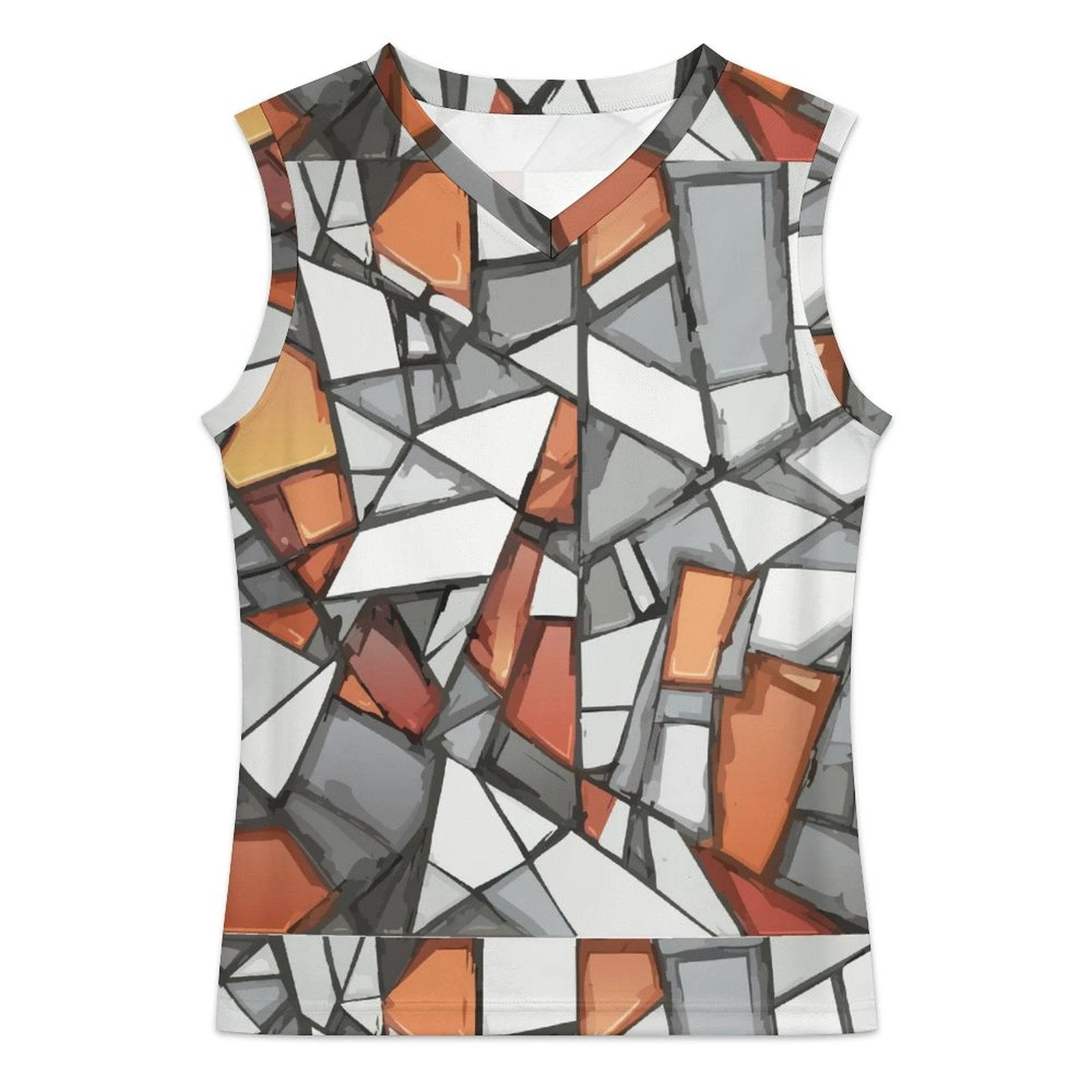 160gsm V-neck Basketball Tank Top(All-Over Printing) by SALE_DESIGN-Personal Design