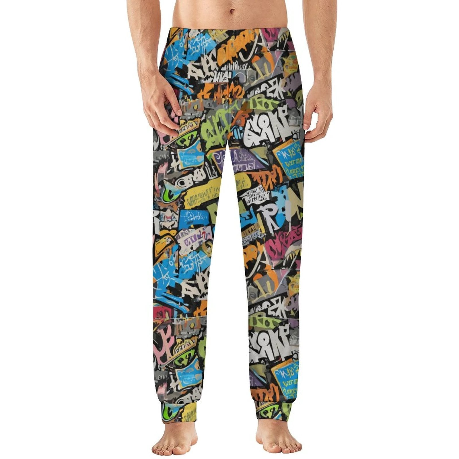 170gsm Faux Cotton Men Pajamas Pants(All-Over Printing) by SALE-Personal Design