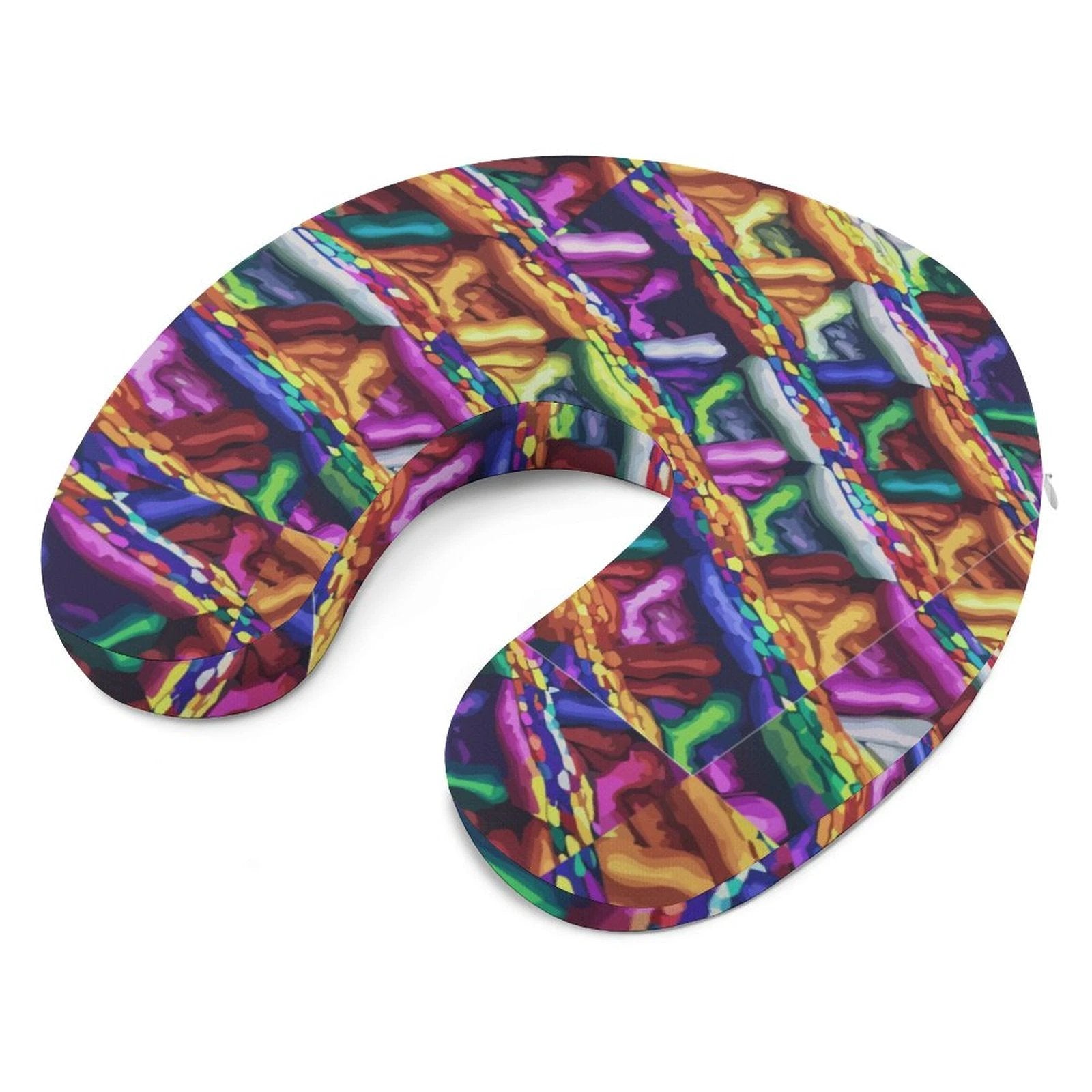 Mind Melting Neck Pillow With Memory Foam Core And Sublimation Art