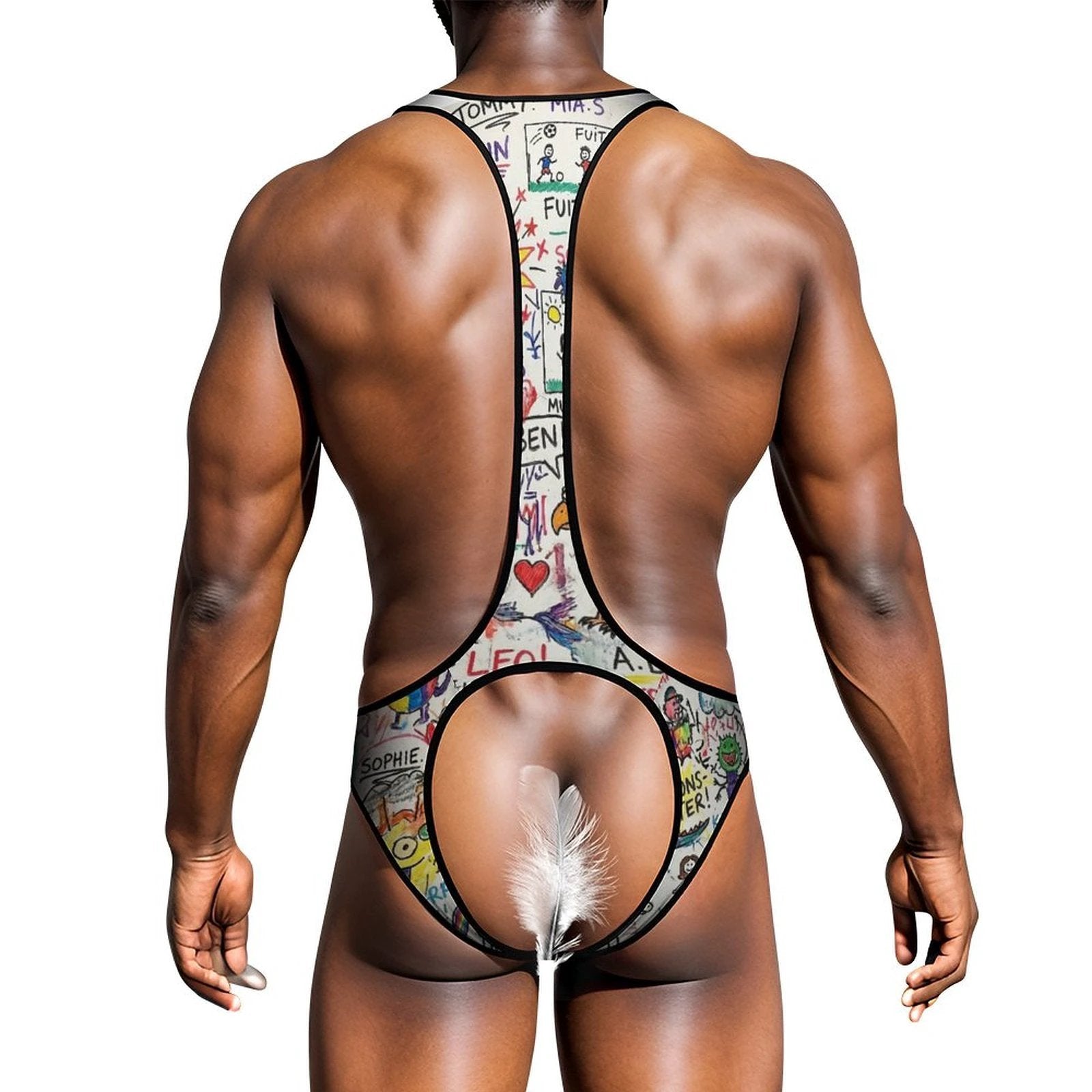 160gsm Sleek Men's Bodysuit Underwear(All-Over Printing) by SALE_DESIGN-Personal Design