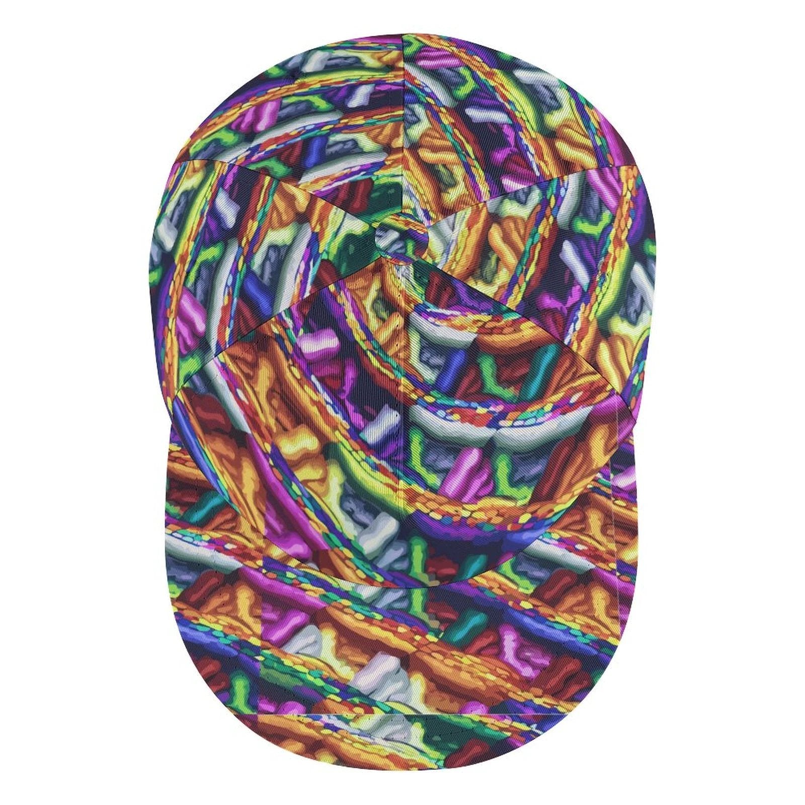 Unisex All Over Print Snapback Cap Mind Melting Abstract Art Colorful