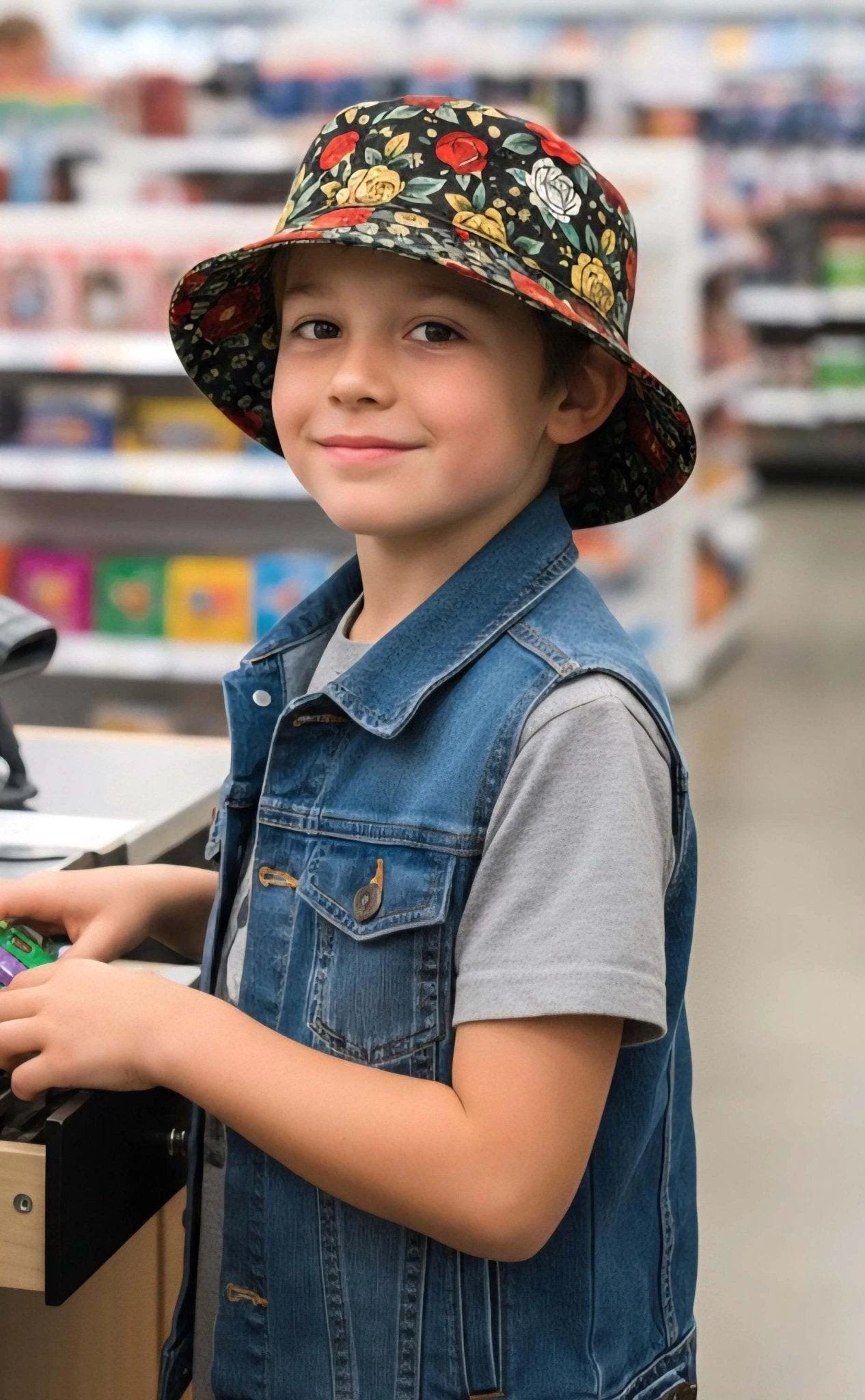 Floral Rose Bucket Hat - Equestrian Gothic Garden Sun Hat by Aesthetic Rebellion