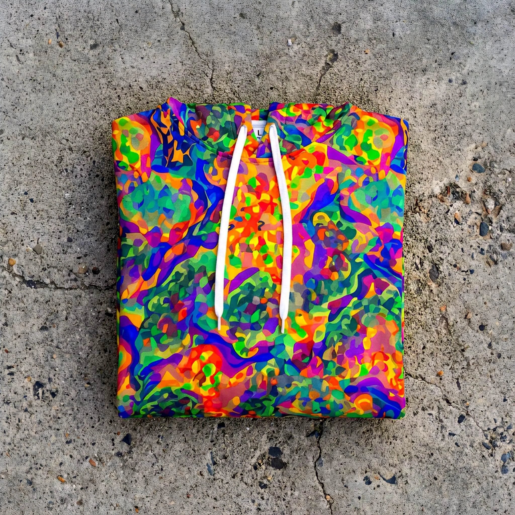 Iridescent Chameleon Color-Shift Hoodie - Bio-Digital All-Over Print Sweatshirt for Rave & Tech-Wear Styles by Aesthetic Rebellion