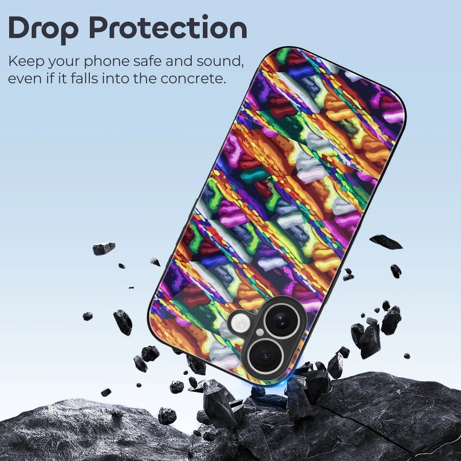 Glass iPhone 17 Series Case UV Print Scratch Resistant Glass