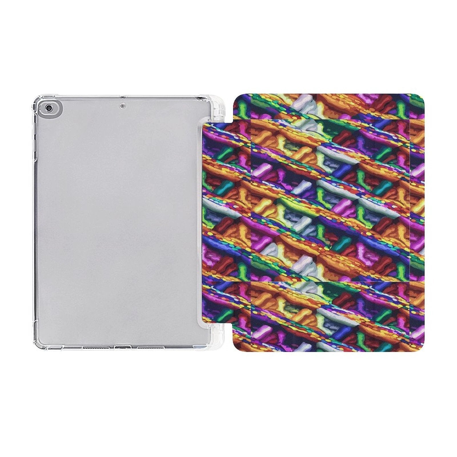 Ultra Bold Faux Leather iPad Case With Pencil Holder One Sided Printing