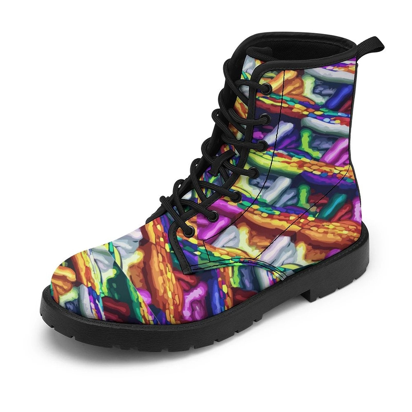 Unisex Martin Boots Allover Printing Mindmelting Color Explosion UV Printing