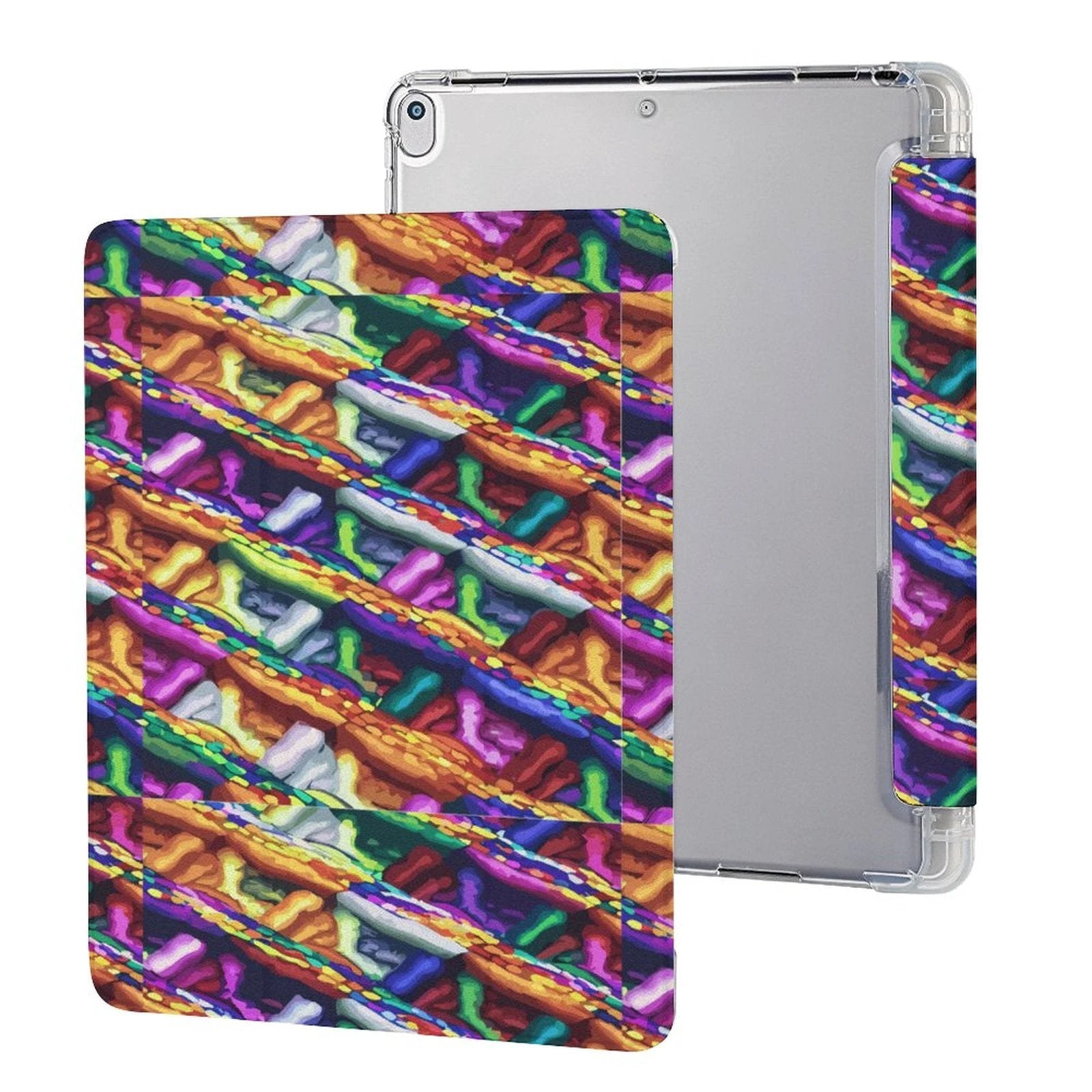 Ultra Bold Faux Leather iPad Case With Pencil Holder One Sided Printing