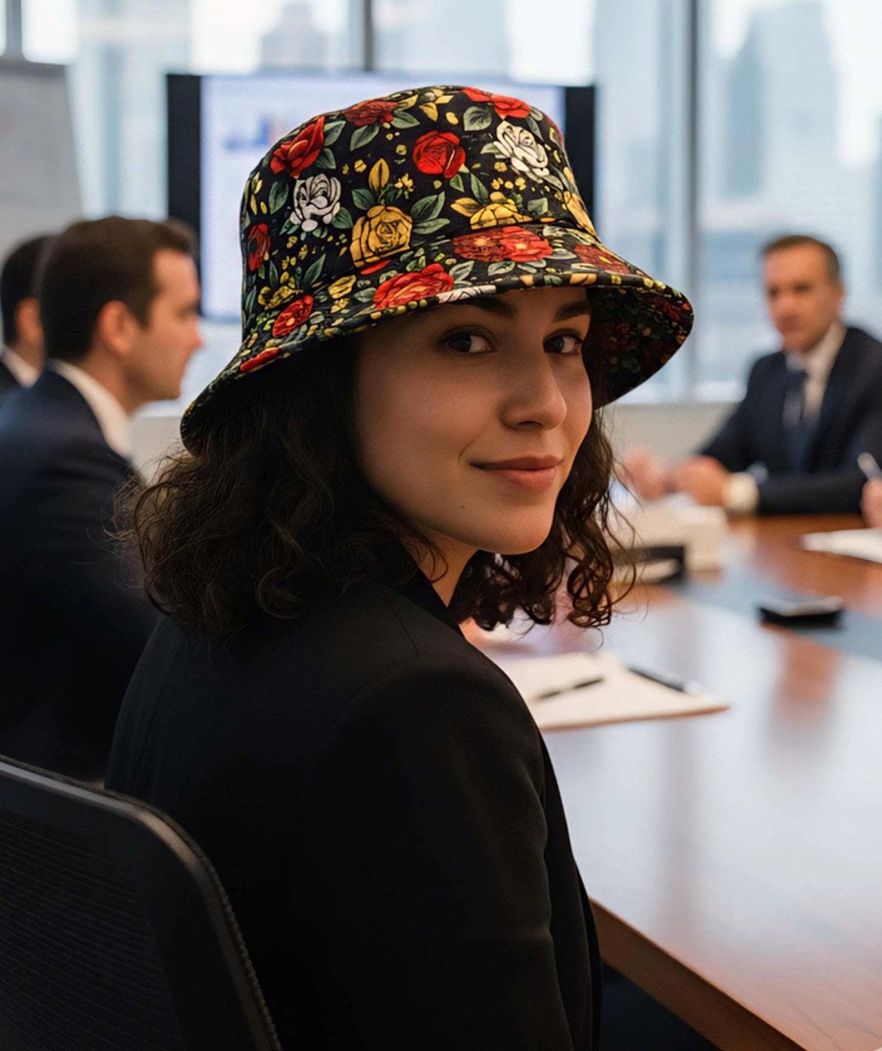 Floral Rose Bucket Hat - Equestrian Gothic Garden Sun Hat by Aesthetic Rebellion