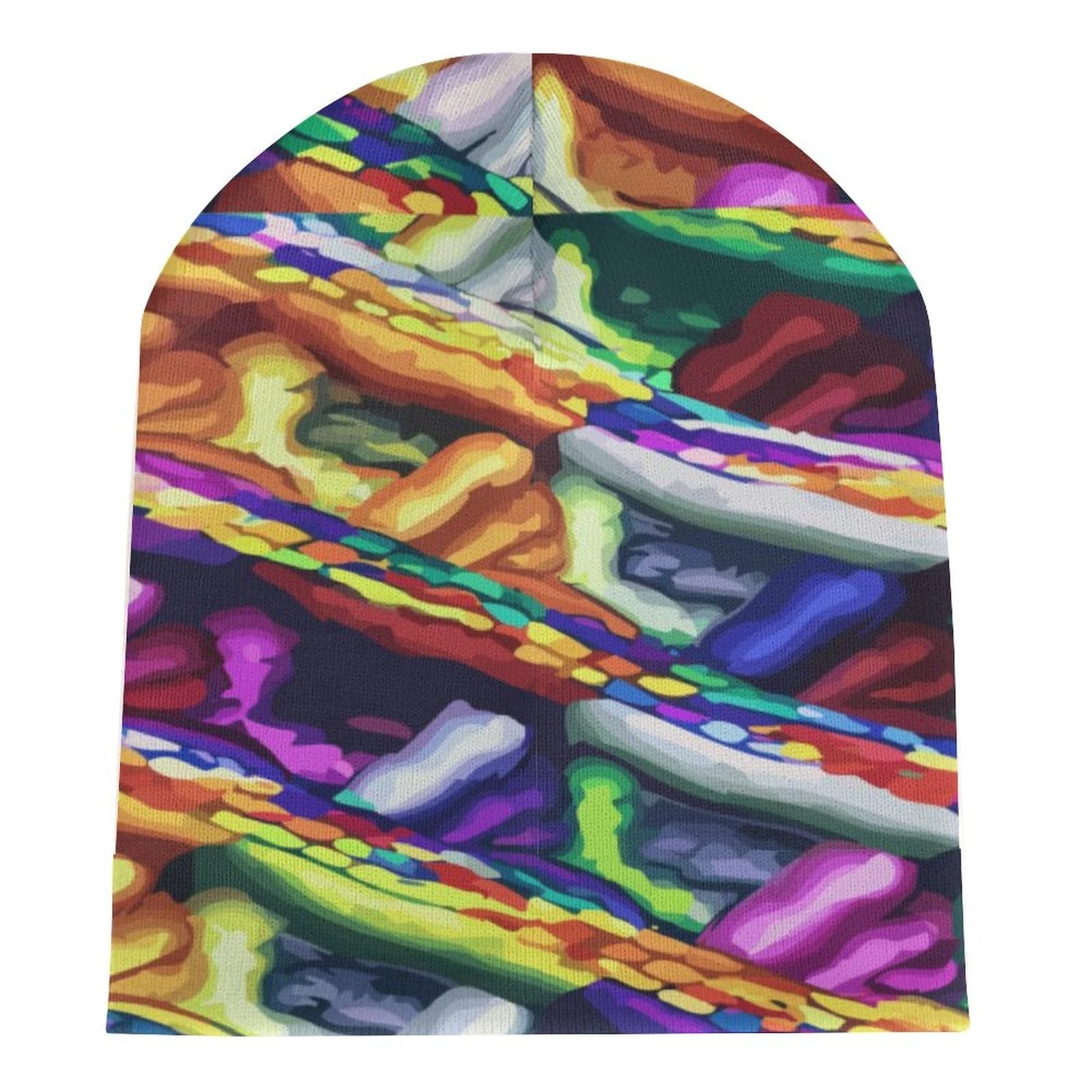 Mind Melting All Over Print Knit Hat Sublimation Polyester Warmth