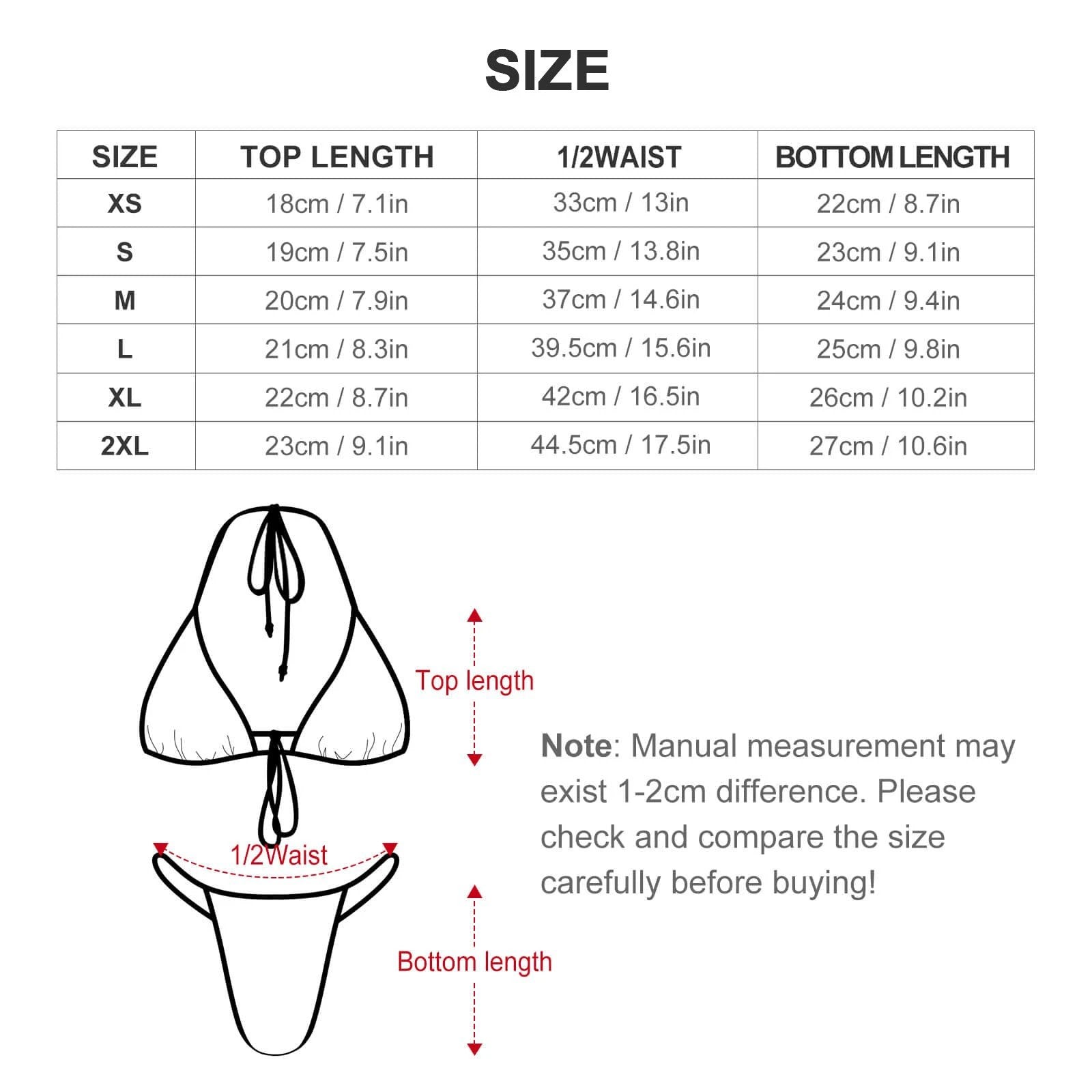 2 Piece Thong Triangle Bikini Set All Over Printing