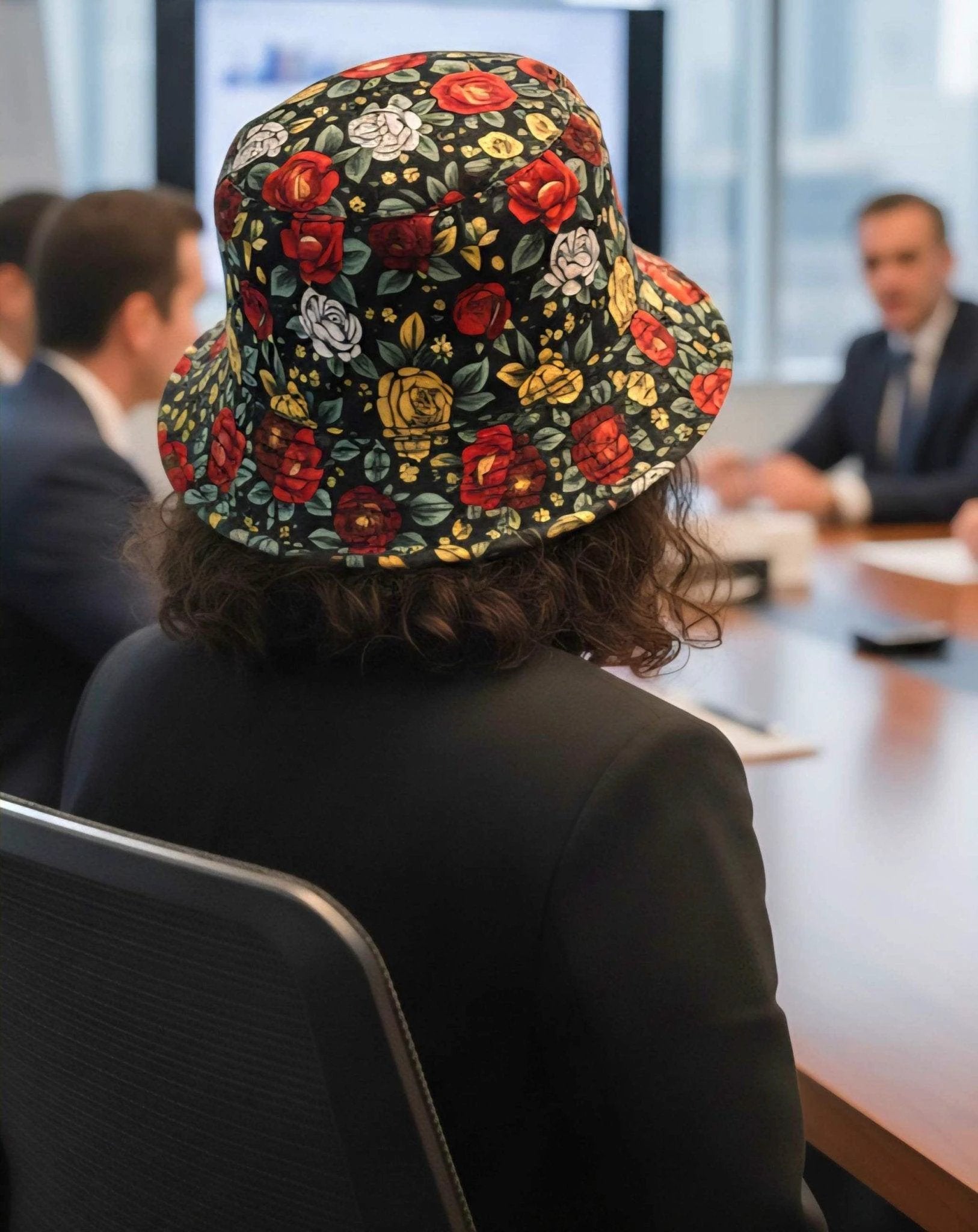 Floral Rose Bucket Hat - Equestrian Gothic Garden Sun Hat by Aesthetic Rebellion