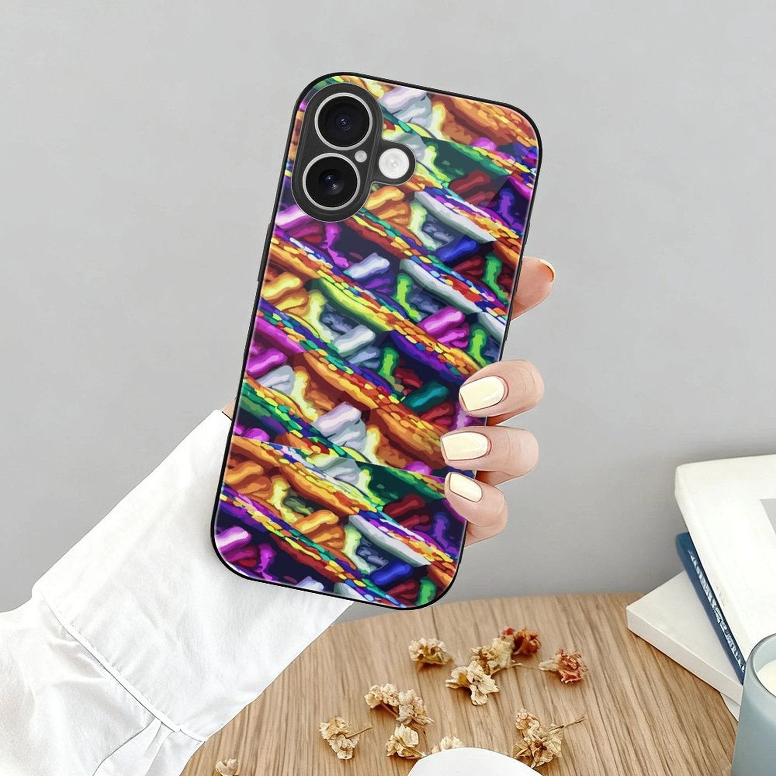 Glass iPhone 17 Series Case UV Print Scratch Resistant Glass