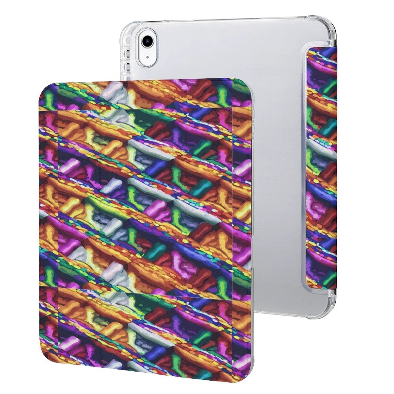 Ultra Bold Faux Leather iPad Case With Pencil Holder One Sided Printing