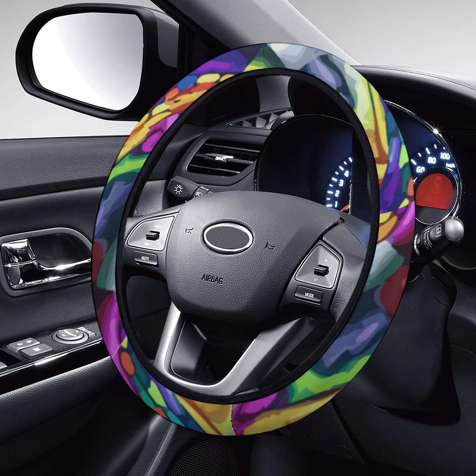 Mind Melting Neoprene Car Steering Wheel Cover Anti Slip Durable