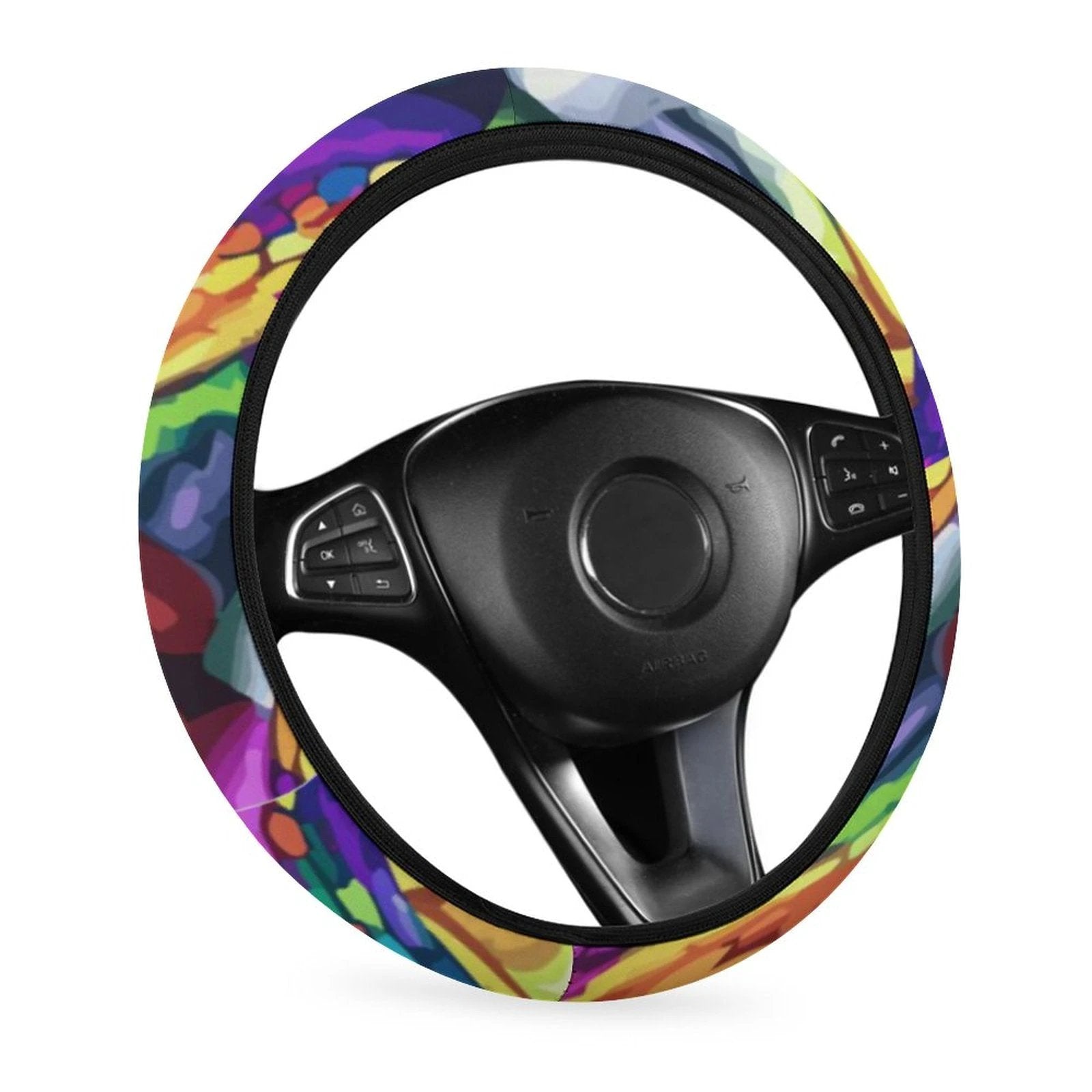 Mind Melting Neoprene Car Steering Wheel Cover Anti Slip Durable