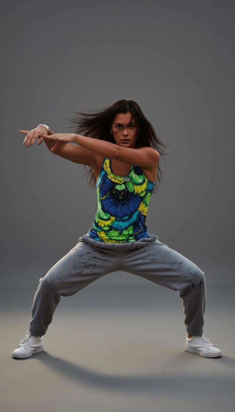 Botanical Abstract Floral Tank Top - Blue & Green Sleeveless AOP Shirt for Nature Lovers by Aesthetic Rebellion