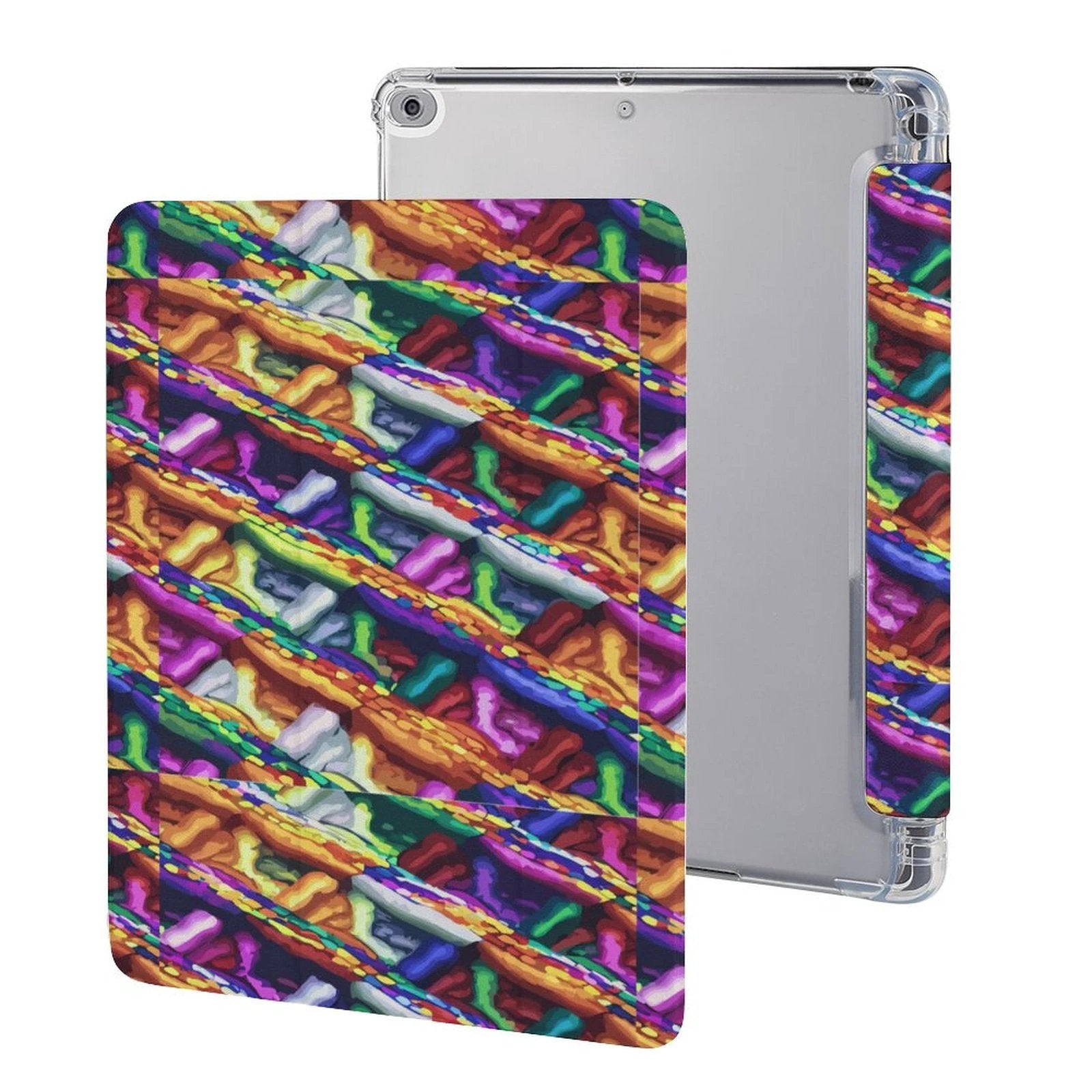 Ultra Bold Faux Leather iPad Case With Pencil Holder One Sided Printing