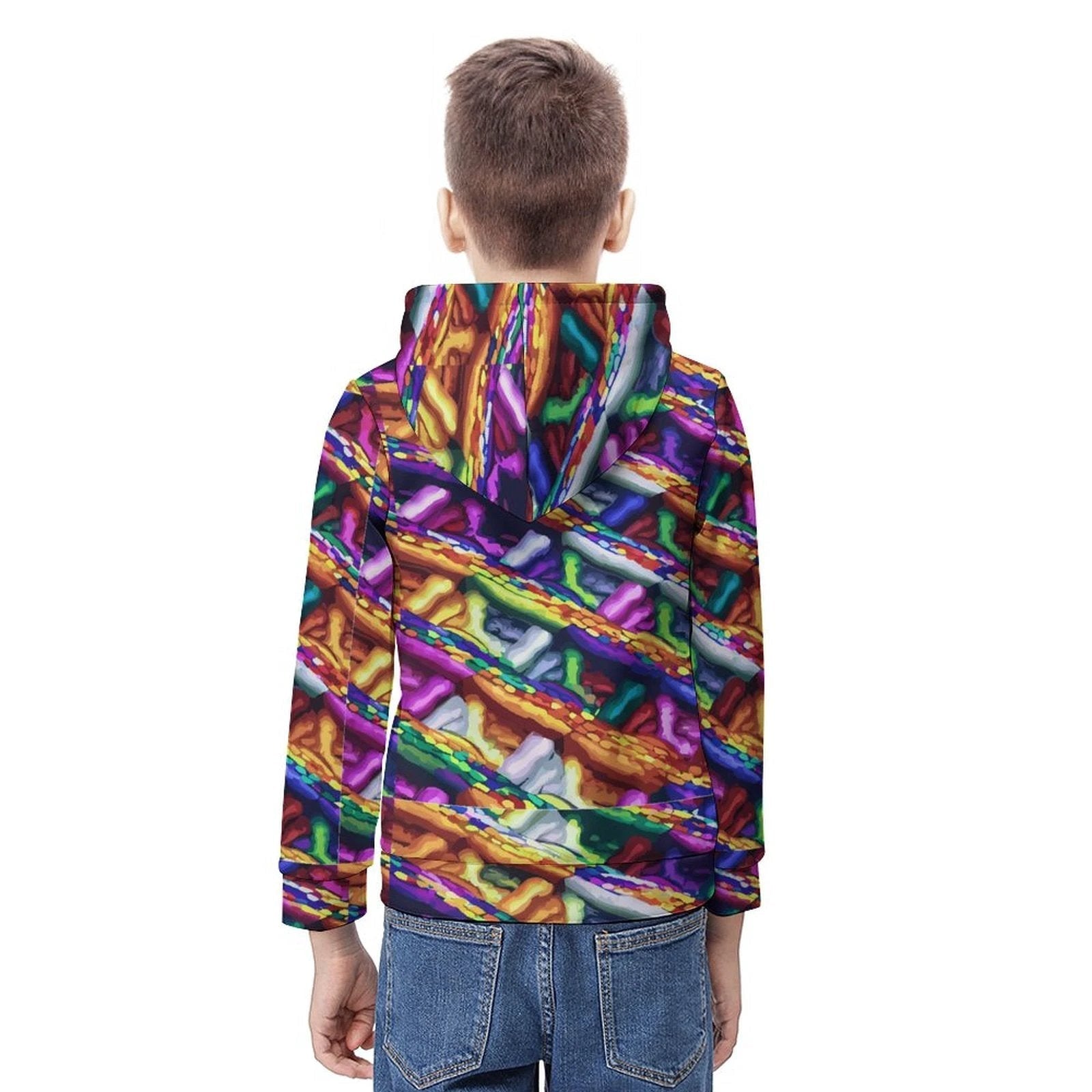 Mind Melting All Over Print Kids Hoodie 160gsm Japanese Fabric