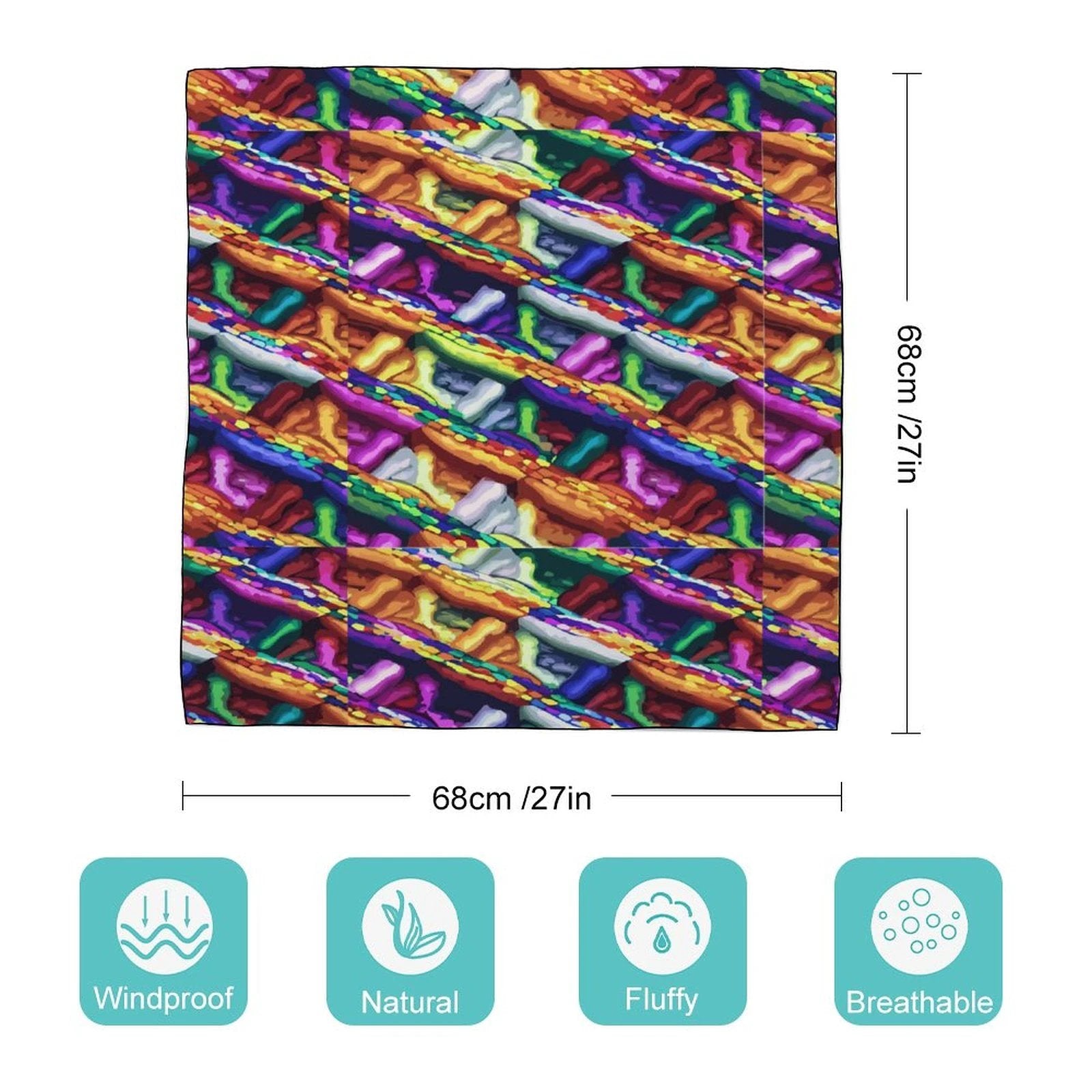 Mind Melting Dyles Mavis Digital Art Scarf Sublimation For Women