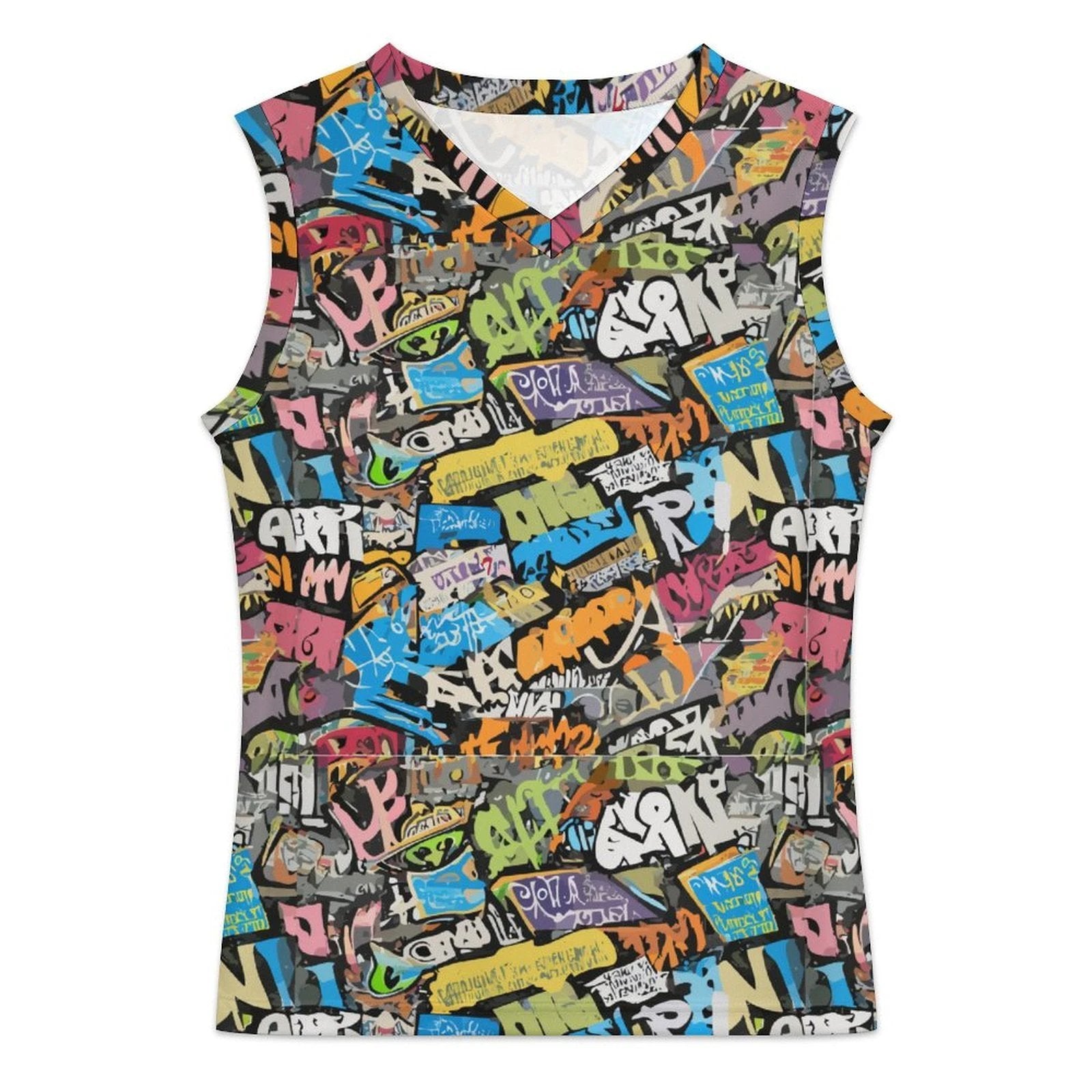 160gsm V-neck Basketball Tank Top(All-Over Printing) by SALE-Personal Design