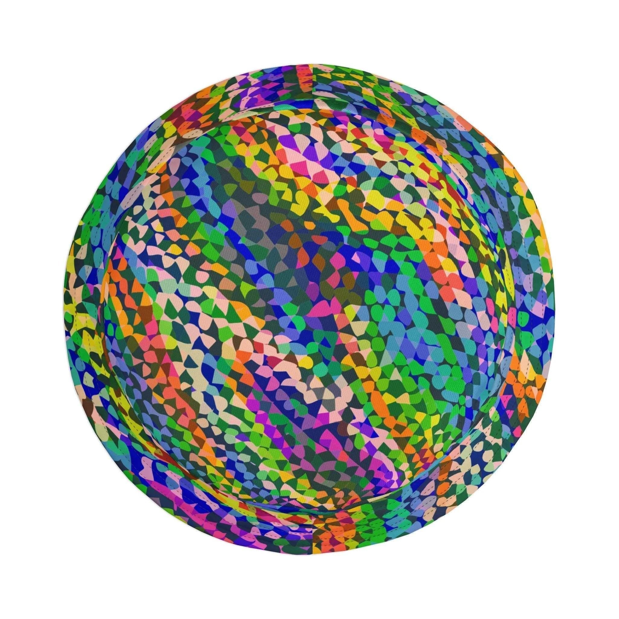 Kaleidoscope Bucket Hat - Psychedelic Rainbow Geometric Rave Sun Hat by Aesthetic Rebellion