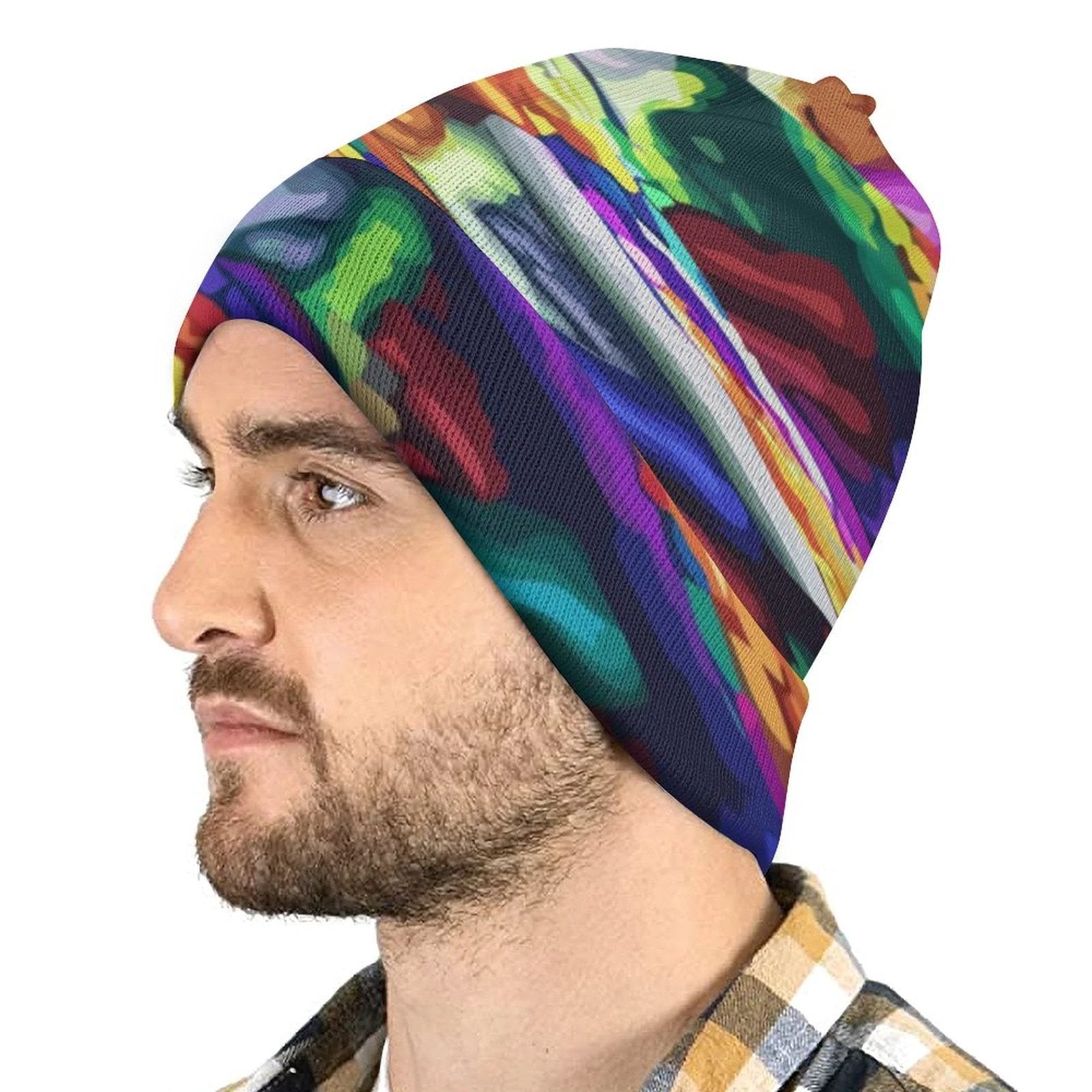 Mind Melting All Over Print Knit Hat Sublimation Polyester Warmth