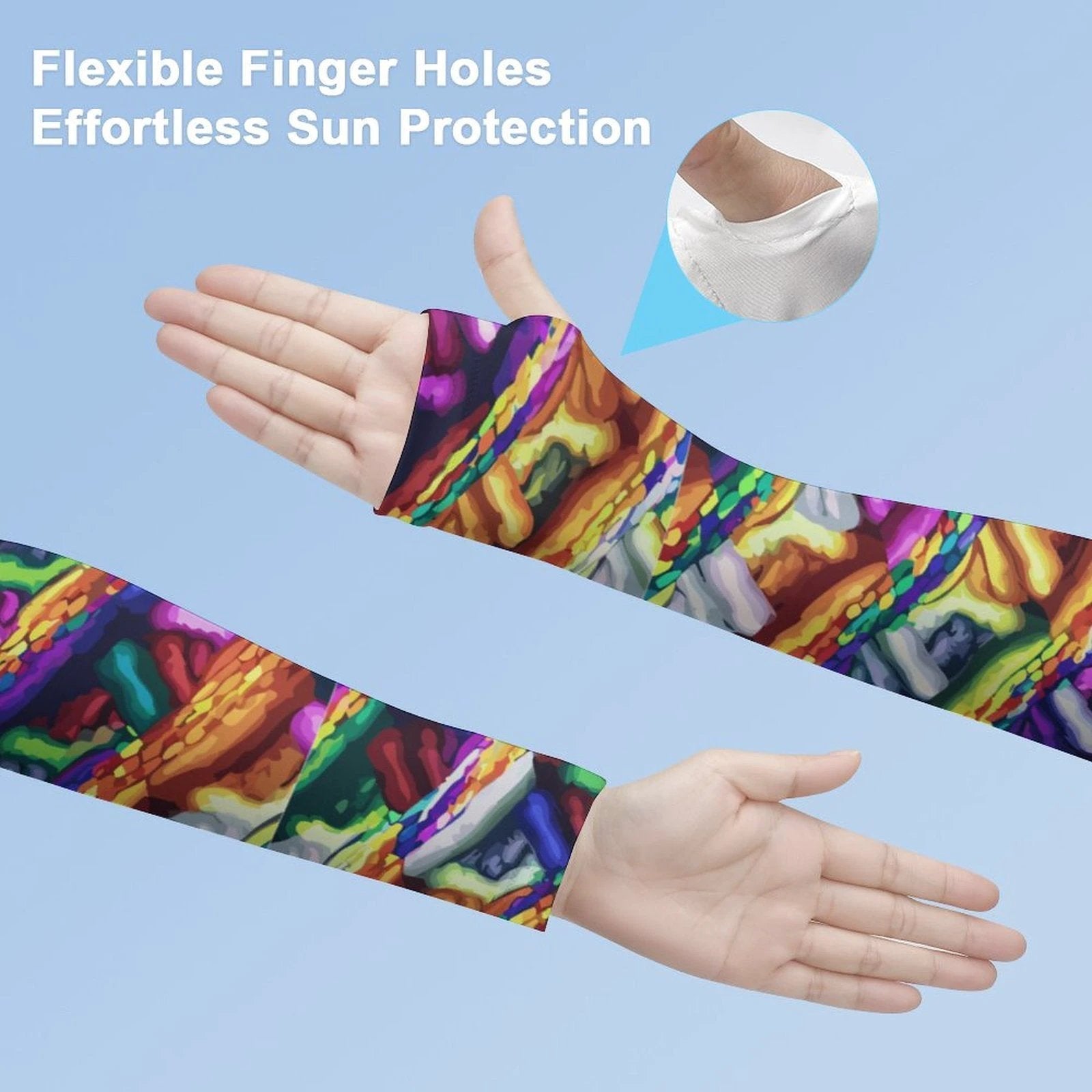 Ice Silk Cooling Arm Sleeves For Men Women UV Protection Sublimation