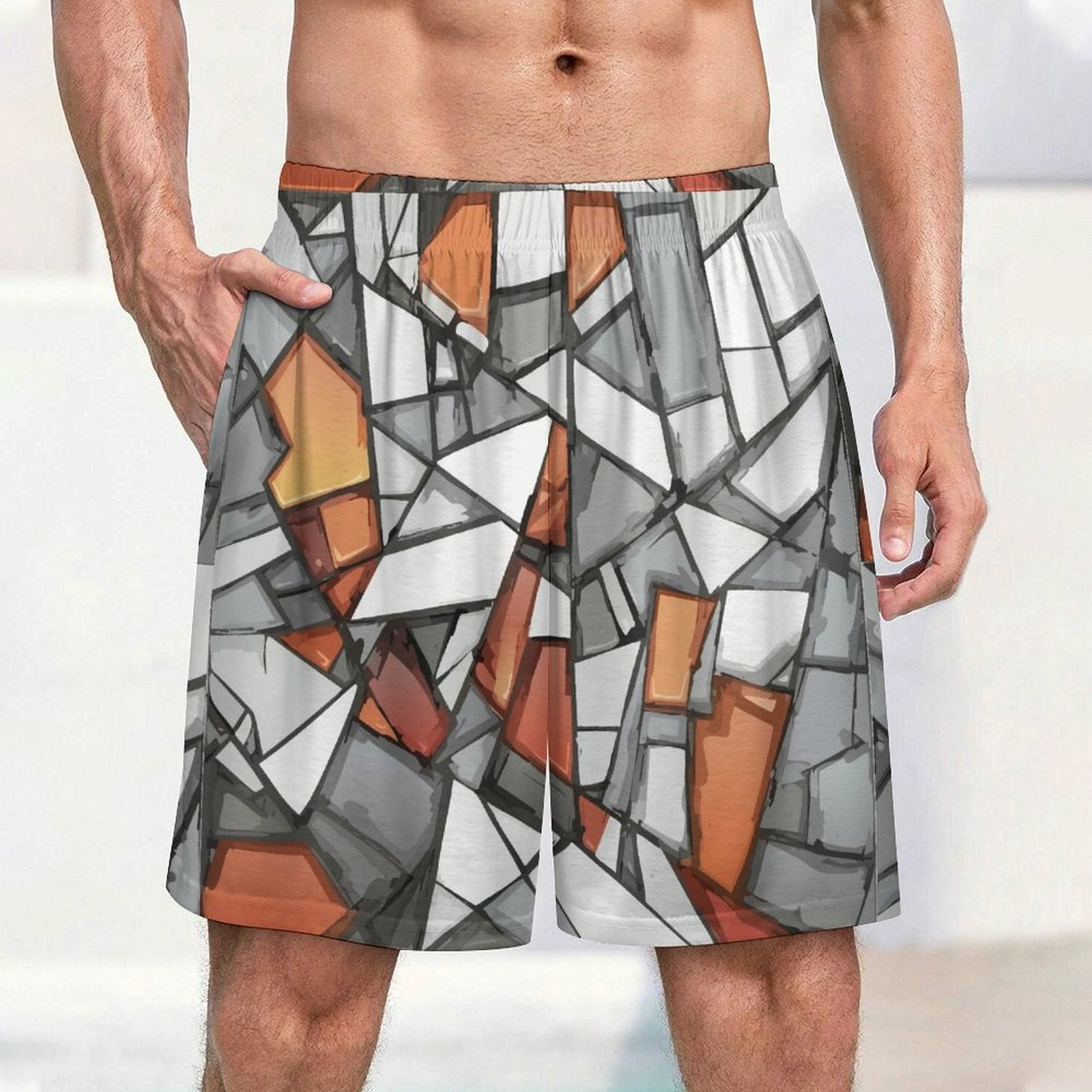 170gsm Pajama Shorts for Men(All-Over Printing) by SALE_DESIGN-Personal Design