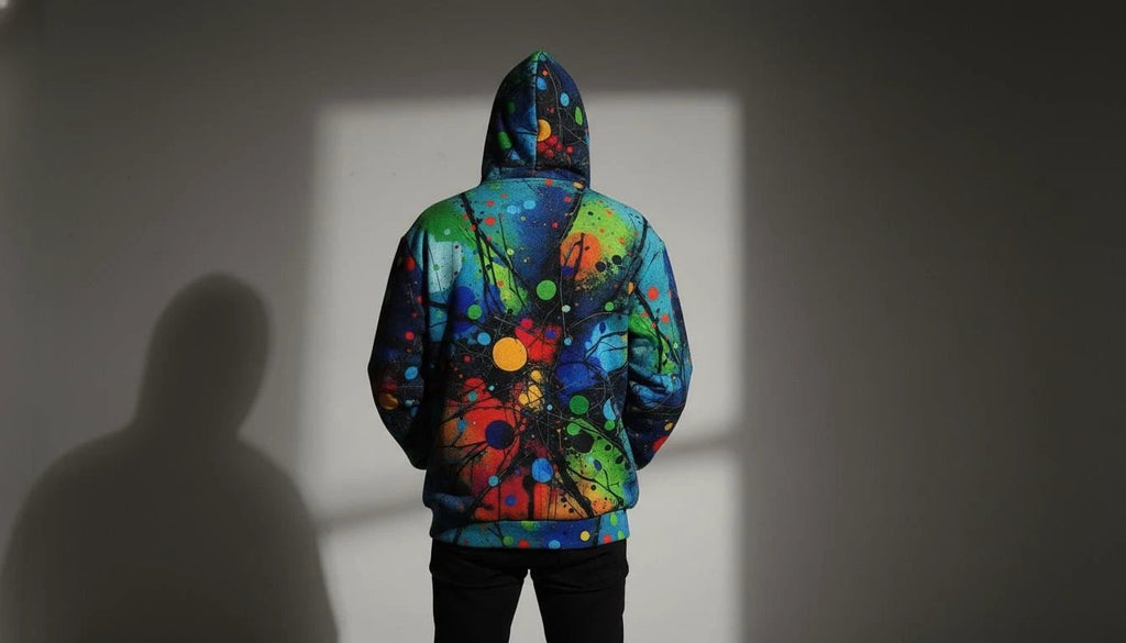 Velvet Ambrosia Explosive AOP Full-Zip Hoodie - Luxury Maximalist Streetwear - Heavyweight Designer Parka by Aesthetic Rebellion
