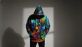 Velvet Ambrosia Explosive AOP Full-Zip Hoodie - Luxury Maximalist Streetwear - Heavyweight Designer Parka by Aesthetic Rebellion