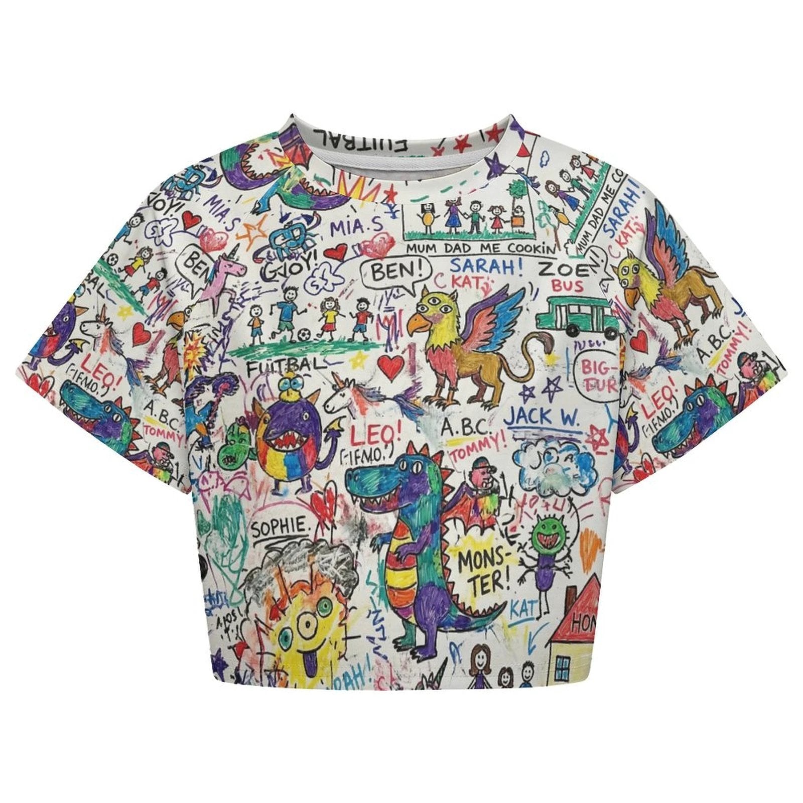 180gsm Cropped T-Shirt(All-Over Printing) by SALE_DESIGN-Personal Design