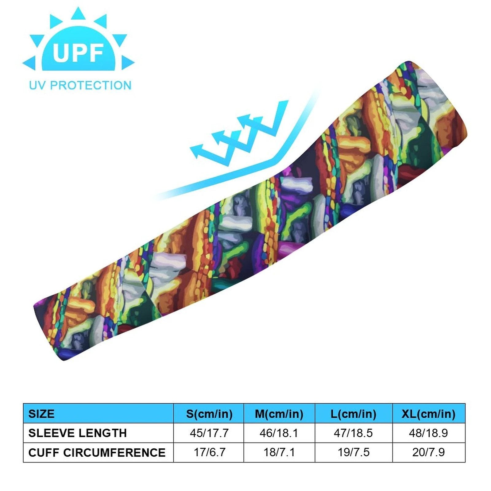 Ice Silk Cooling Arm Sleeves For Men Women UV Protection Sublimation