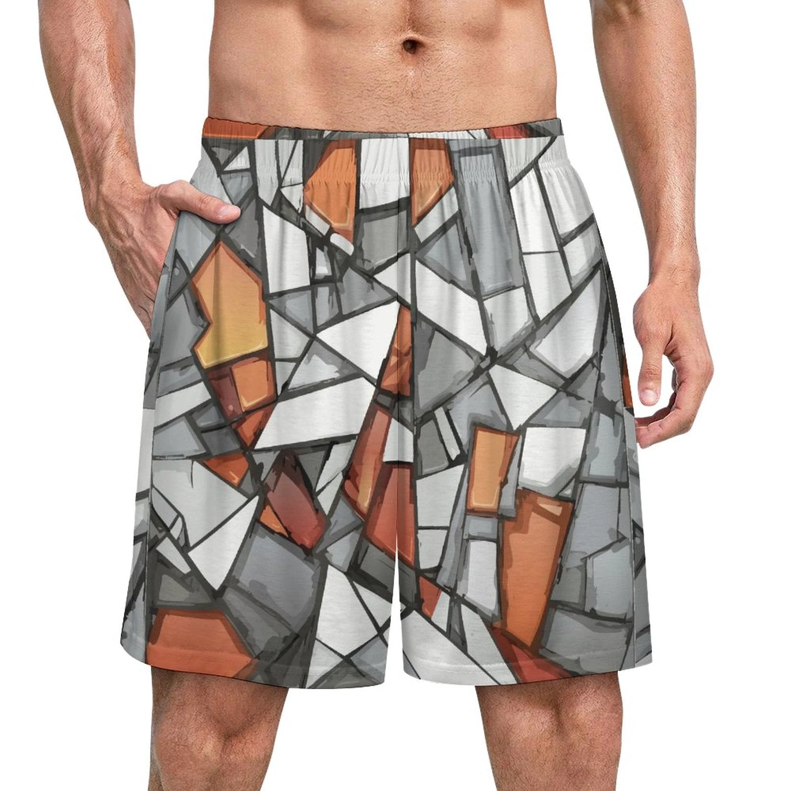 170gsm Pajama Shorts for Men(All-Over Printing) by SALE_DESIGN-Personal Design