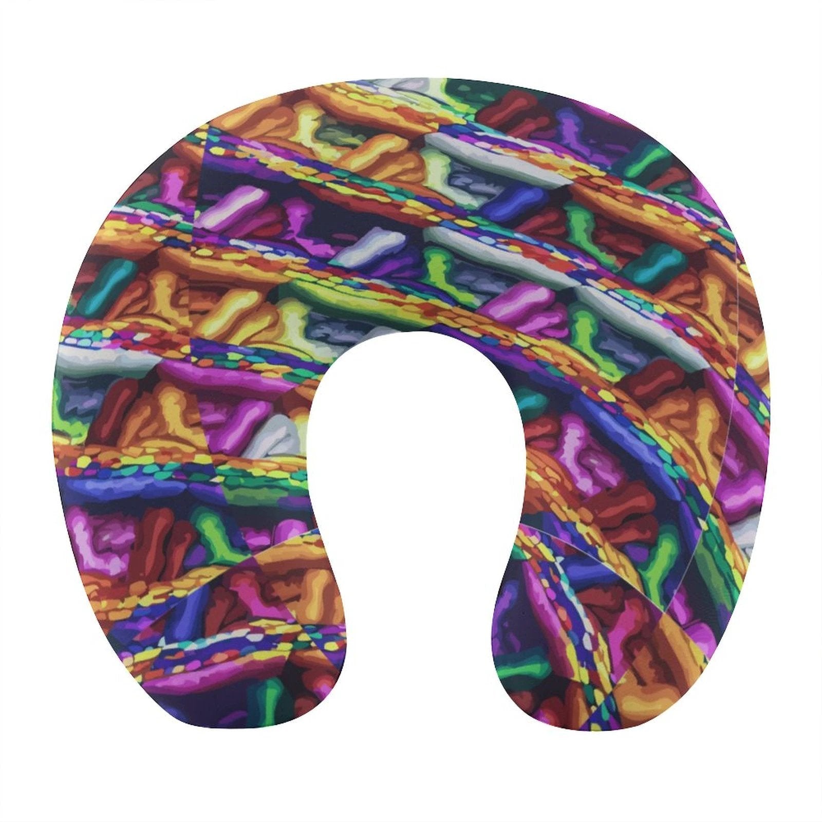 Mind Melting Neck Pillow With Memory Foam Core And Sublimation Art