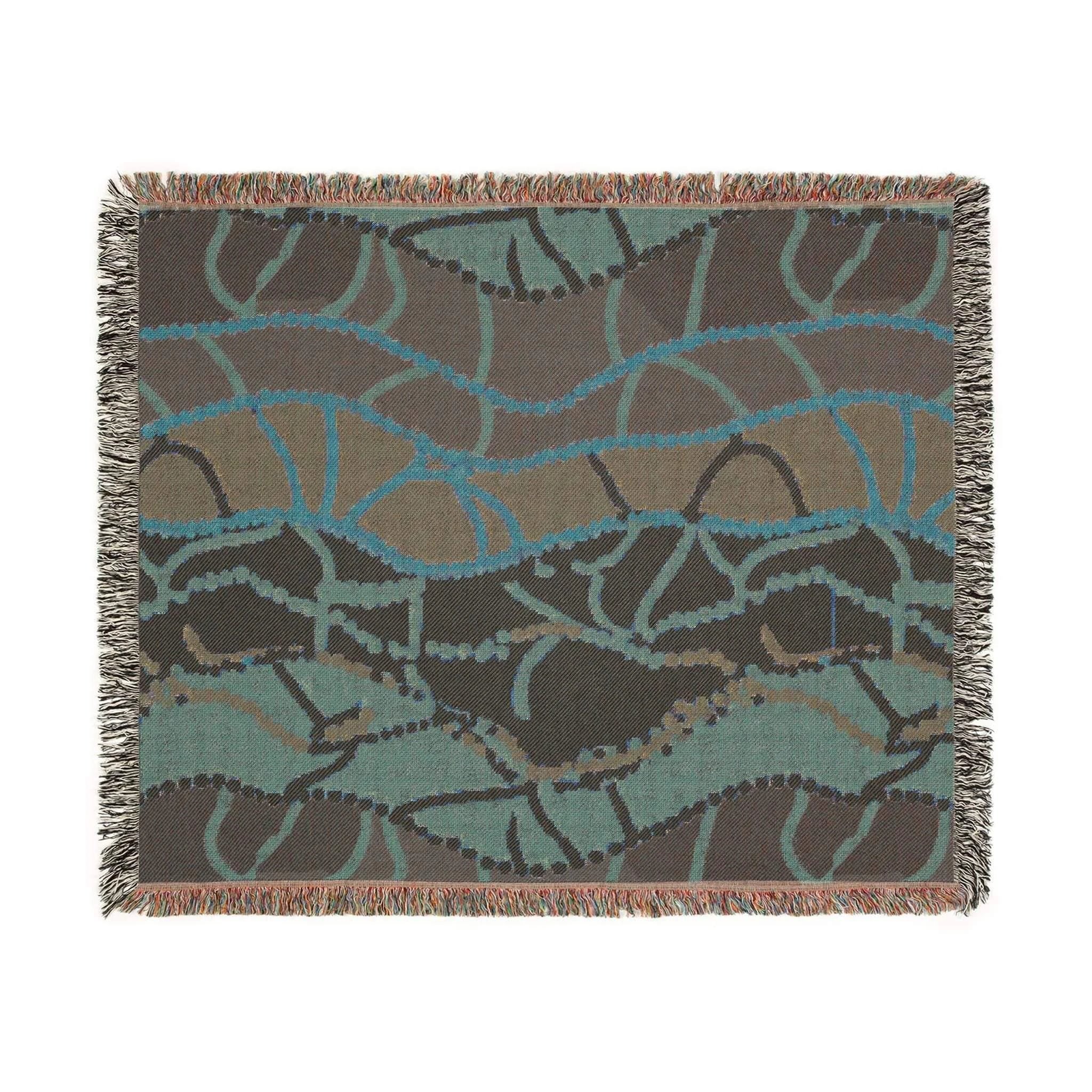 Colorful Woven Bohemian Throw Blanket - Maximalist Art-Inspired Cozy Home Decor Gift by Aesthetic Rebellion