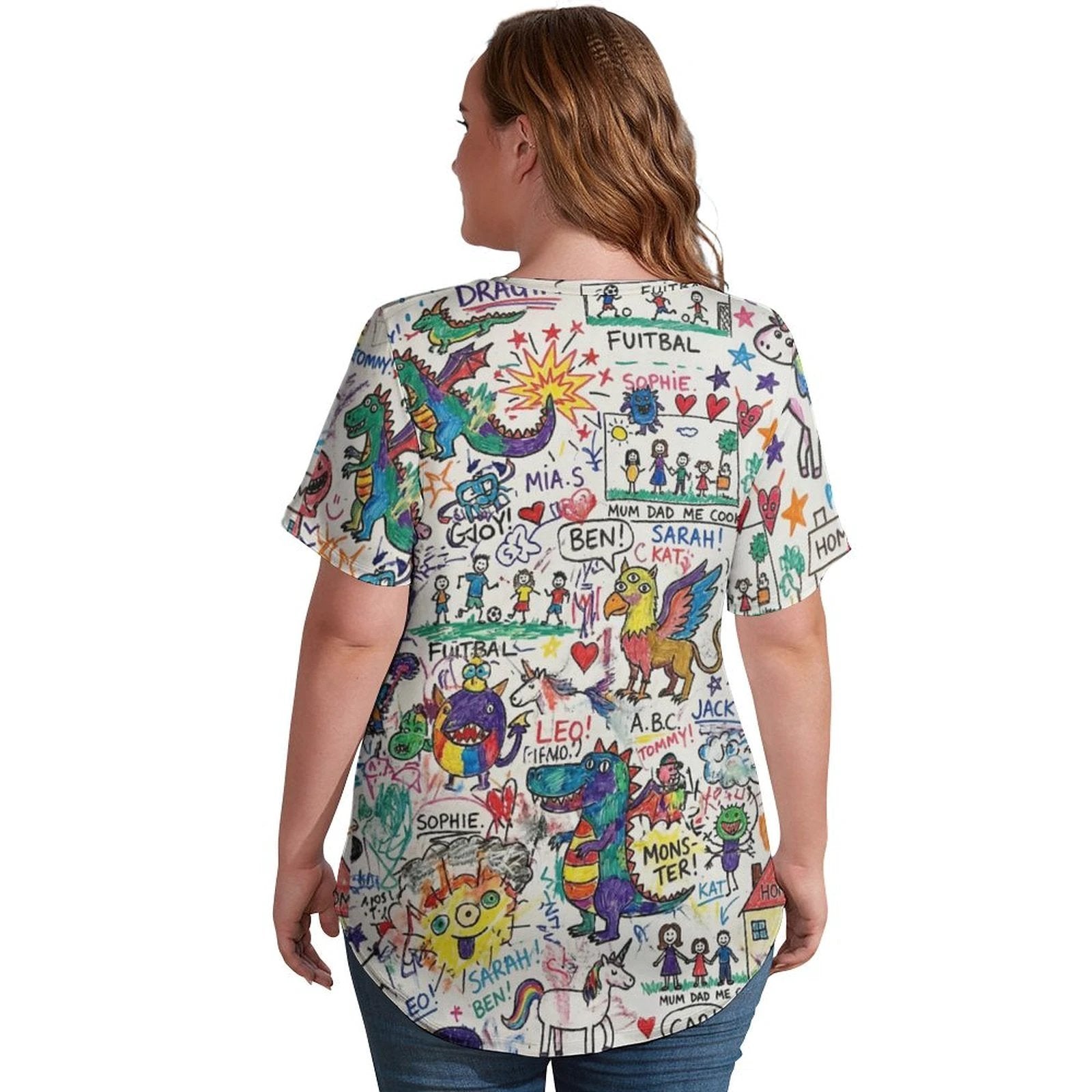 180gsm Faux Cotton Custom Short Sleeve T-Shirt Printed Tee (All-Over Printing) by SALE_DESIGN-Personal Design