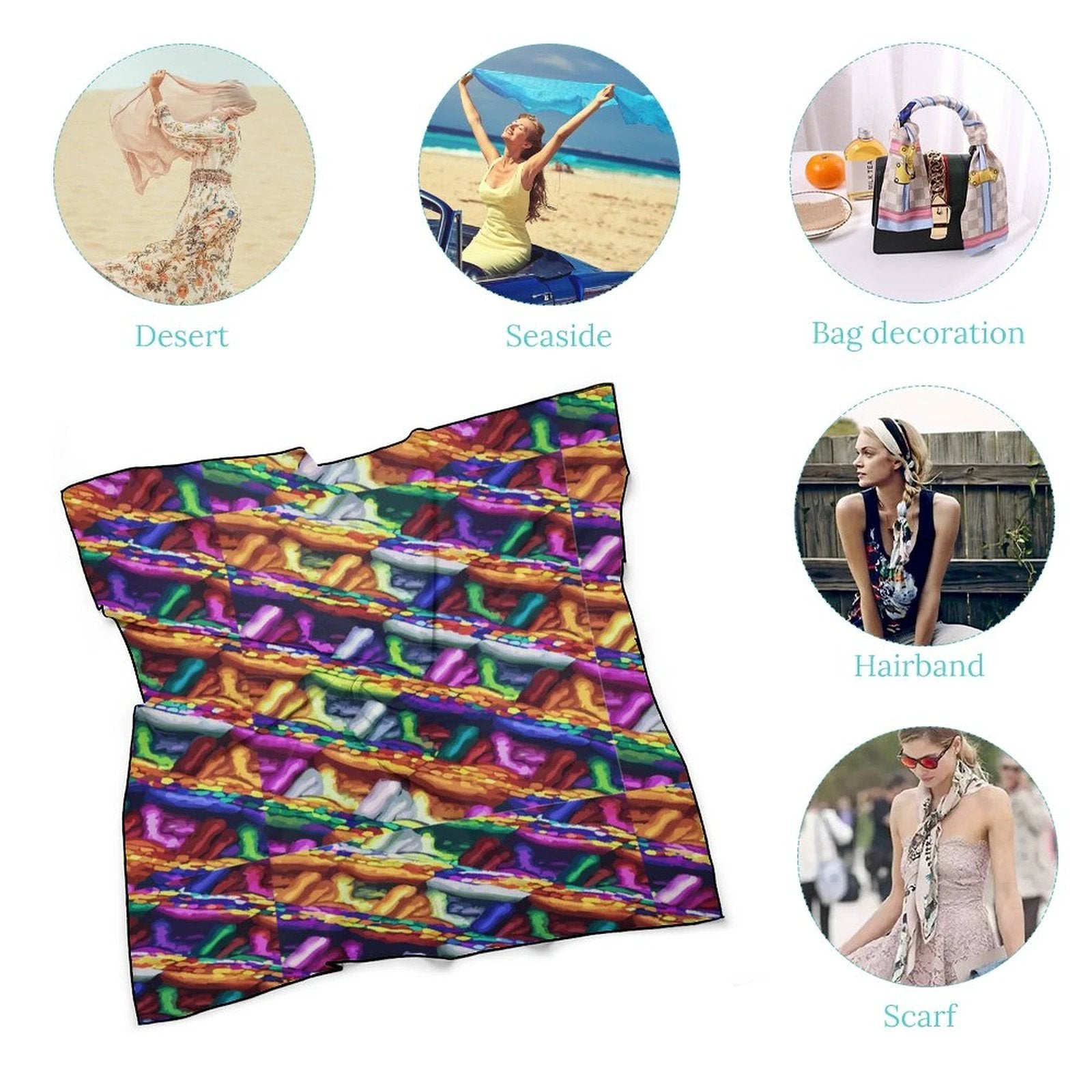 Mind Melting Dyles Mavis Digital Art Scarf Sublimation For Women