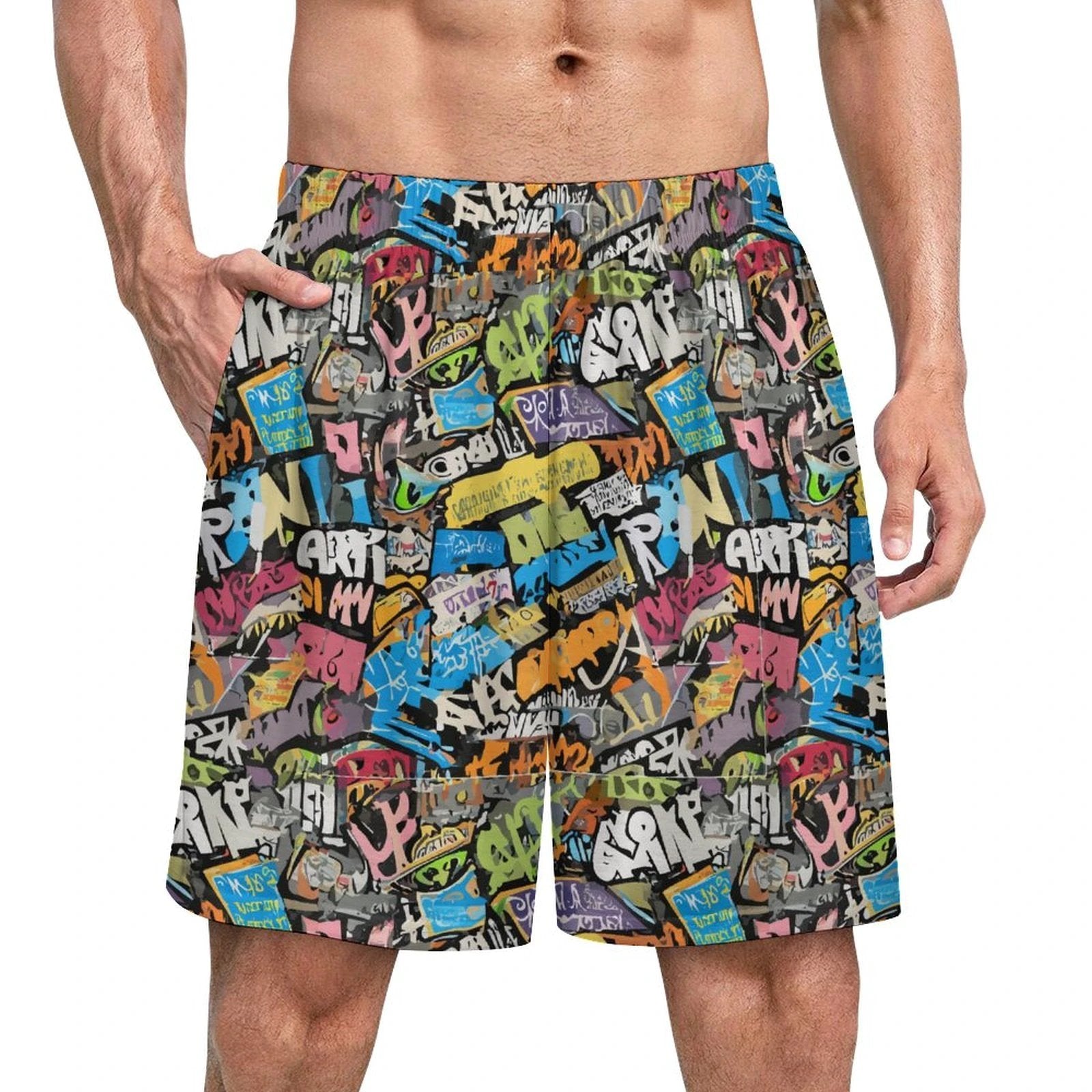 170gsm Pajama Shorts for Men(All-Over Printing) by SALE-Personal Design