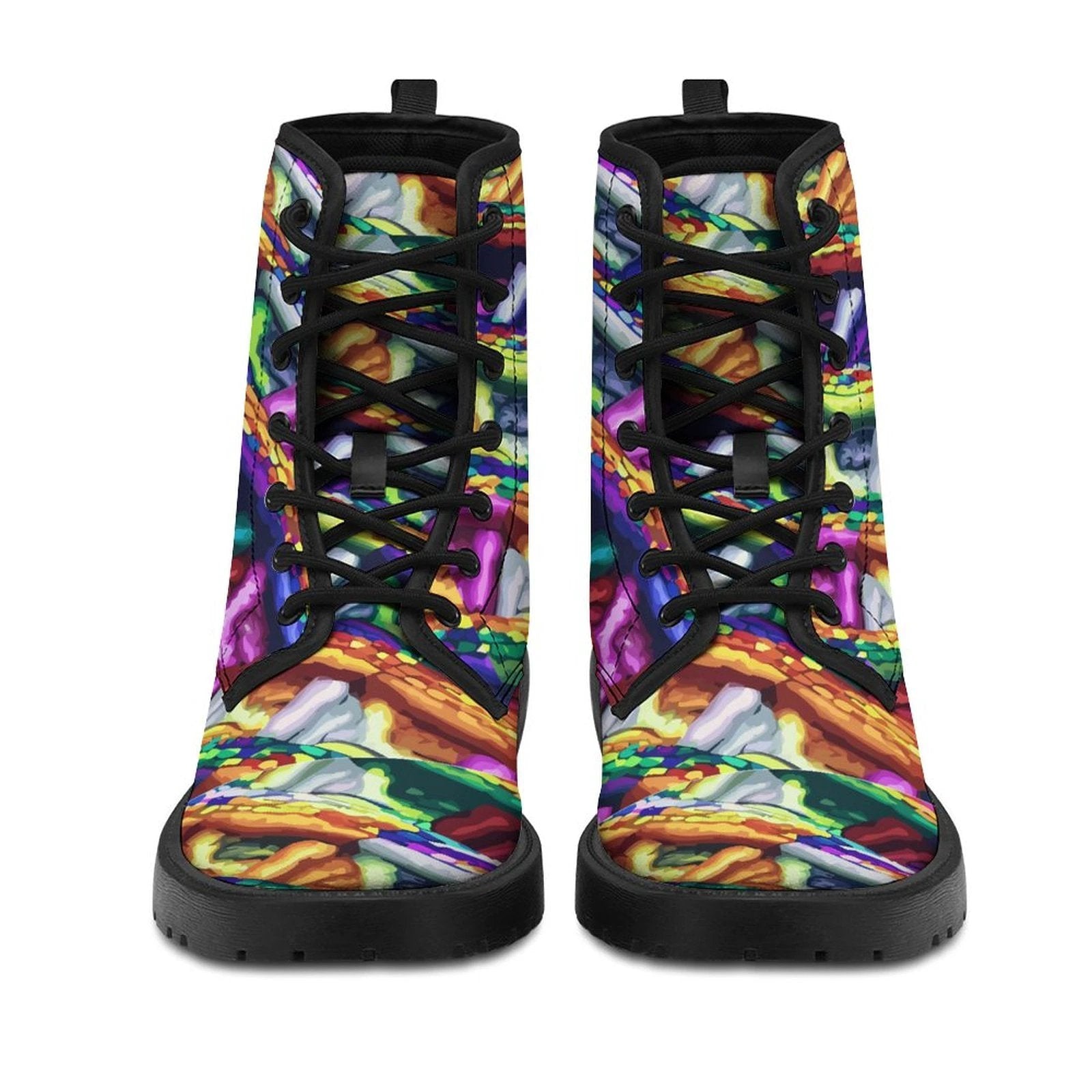Unisex Martin Boots Allover Printing Mindmelting Color Explosion UV Printing