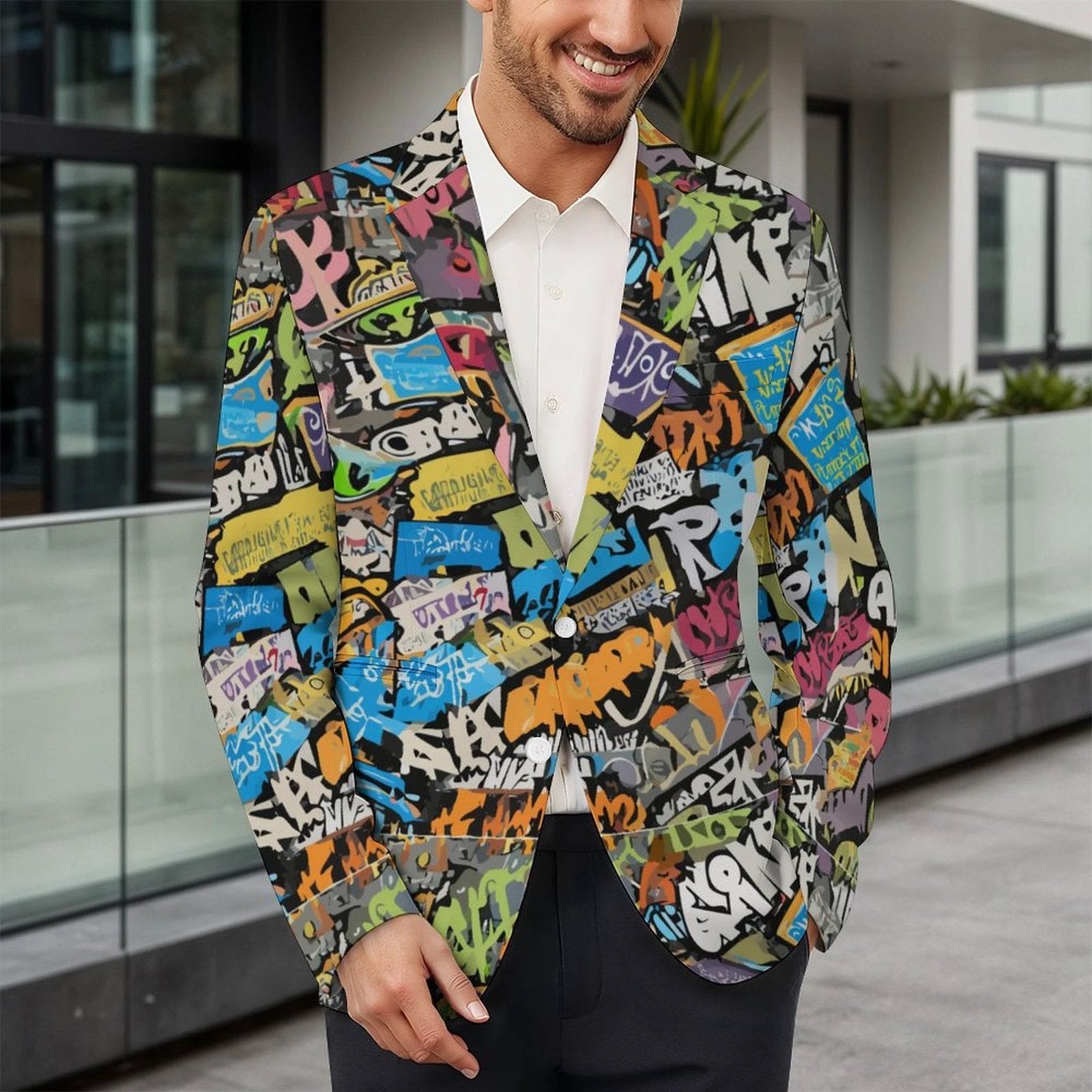 170gsm Men's Casual Blazer(All-Over Printing) by SALE-Personal Design