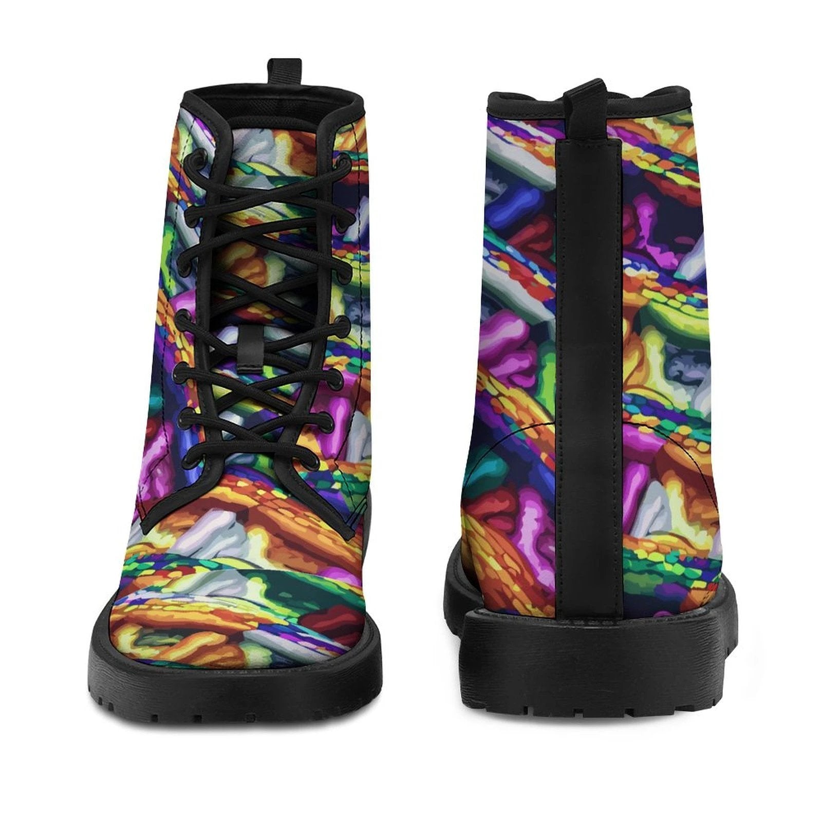 Unisex Martin Boots Allover Printing Mindmelting Color Explosion UV Printing