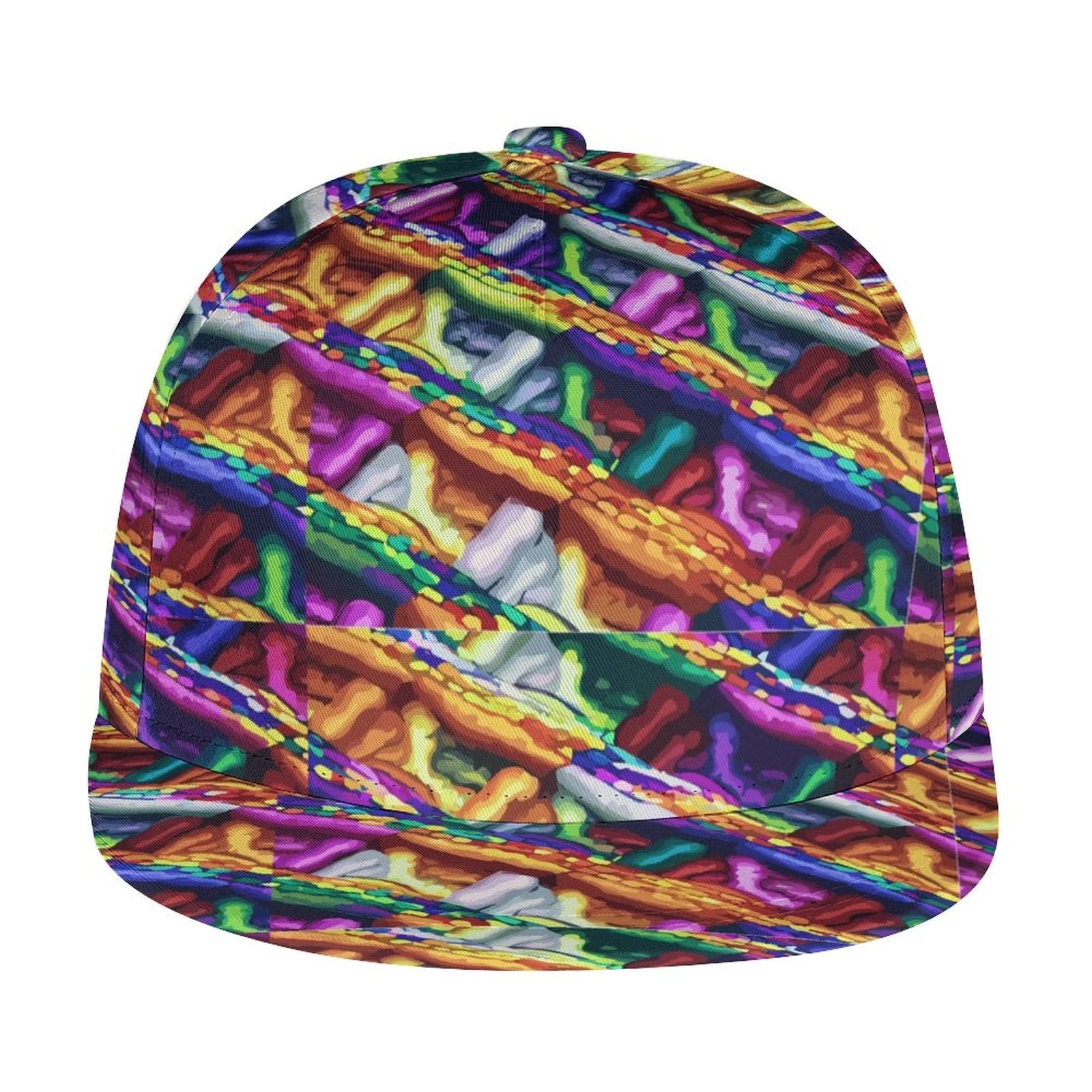 Unisex All Over Print Snapback Cap Mind Melting Abstract Art Colorful