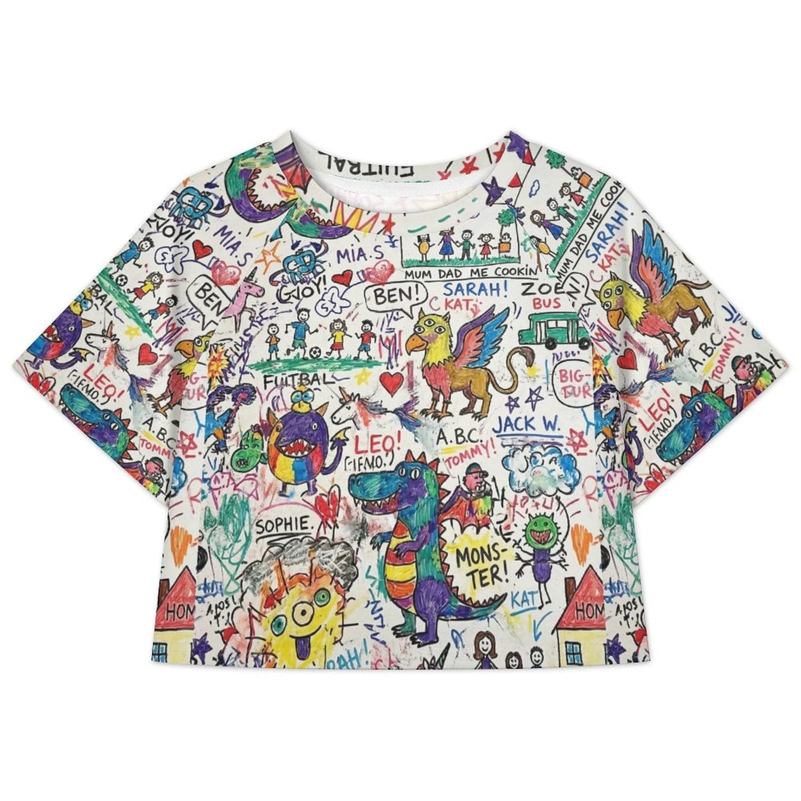 180gsm Cropped T-Shirt(All-Over Printing) by SALE_DESIGN-Personal Design