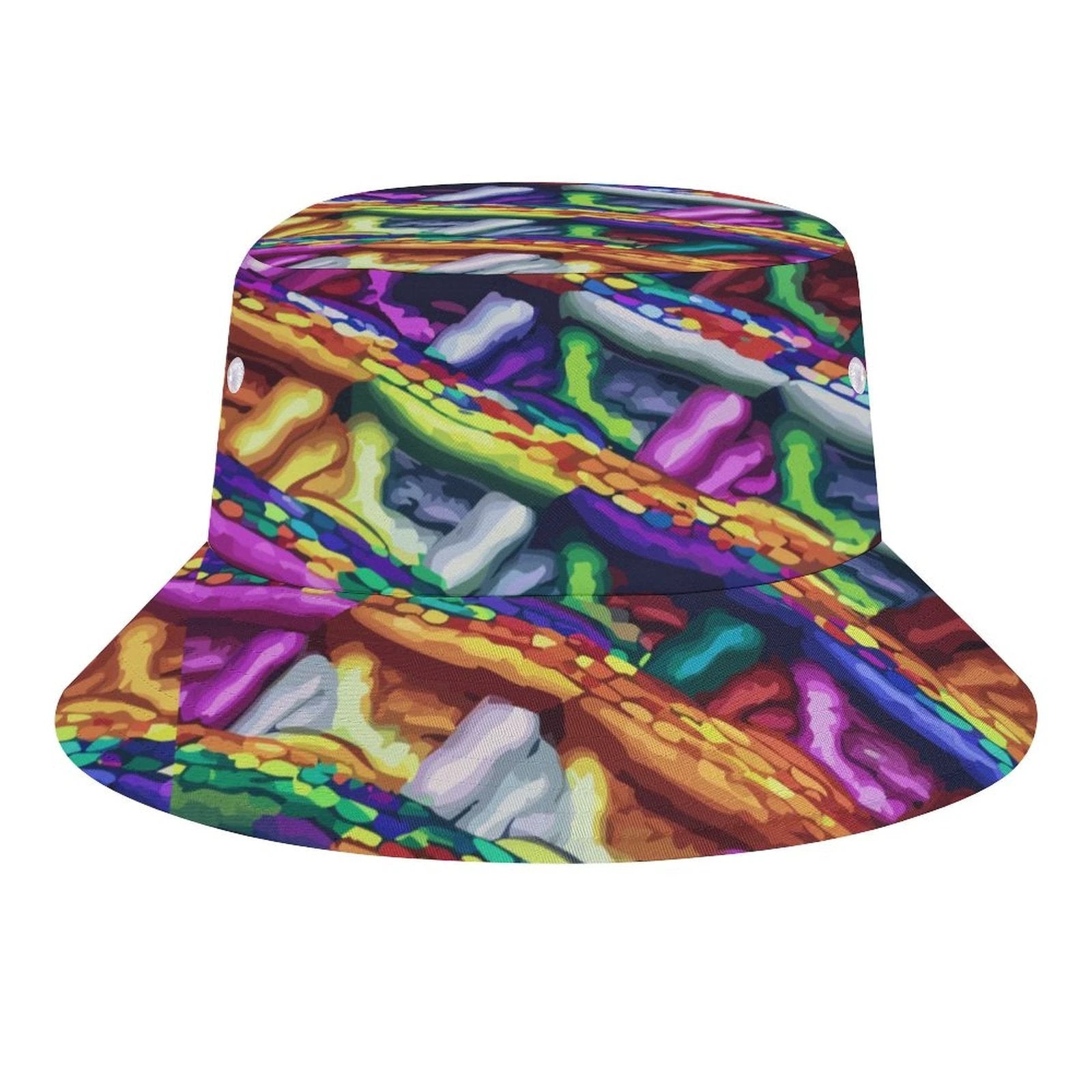 Oversized Bucket Hat All Over Print Vibrant Abstract Mind Melting Artwork