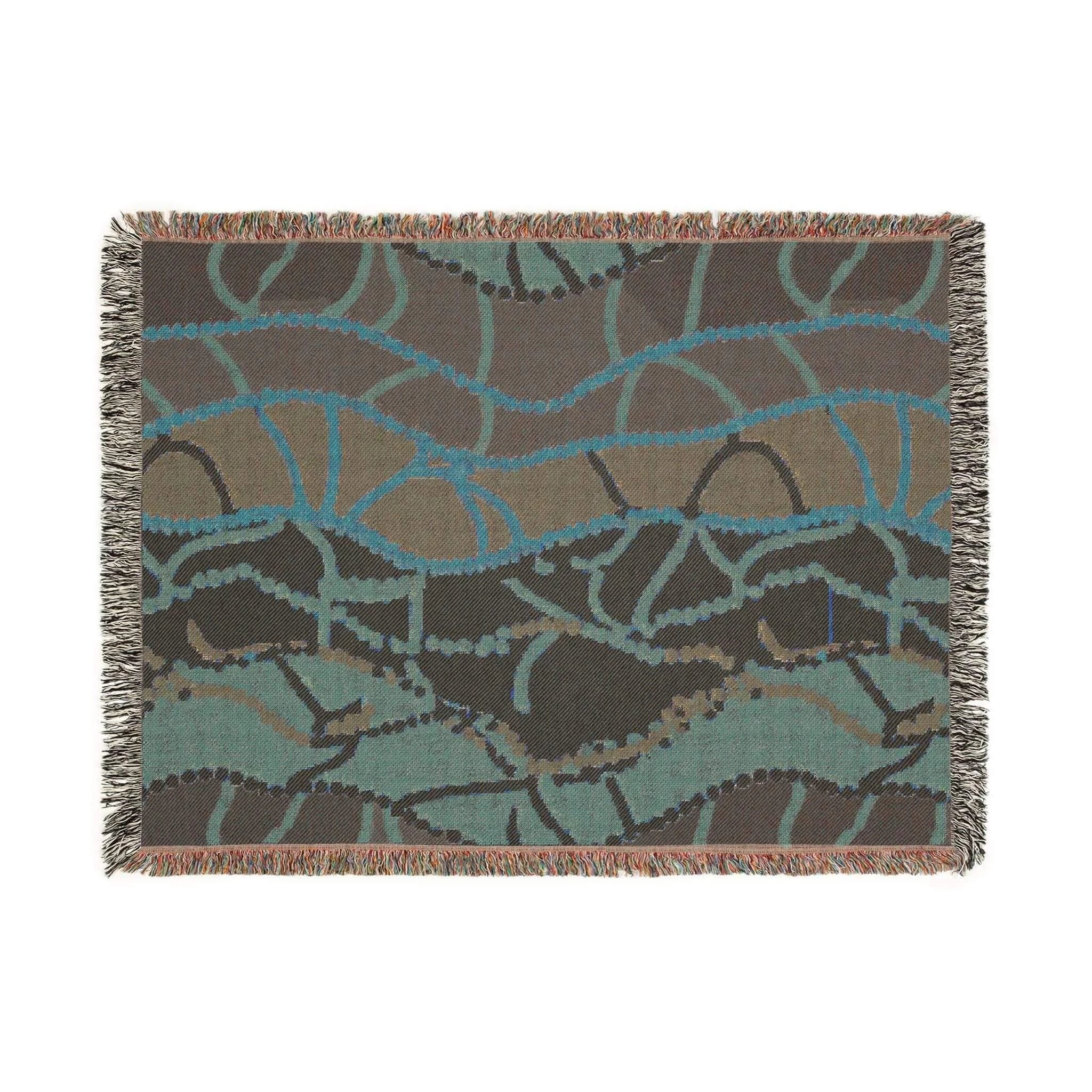 Colorful Woven Bohemian Throw Blanket - Maximalist Art-Inspired Cozy Home Decor Gift by Aesthetic Rebellion